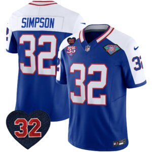 Men's Bills 1994 Throwback O.J. Simpson Patch Vapor Limited Jersey - All Stitched