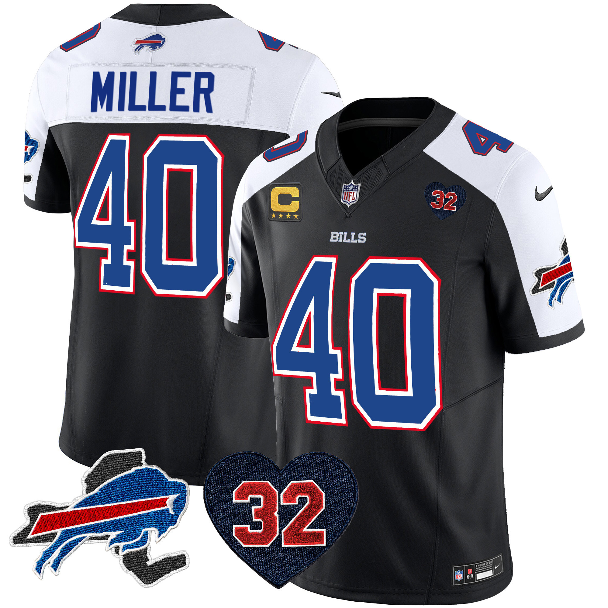 Men's Bills O.J. Simpson Patch Vapor Limited Jersey - All Stitched - Image 5