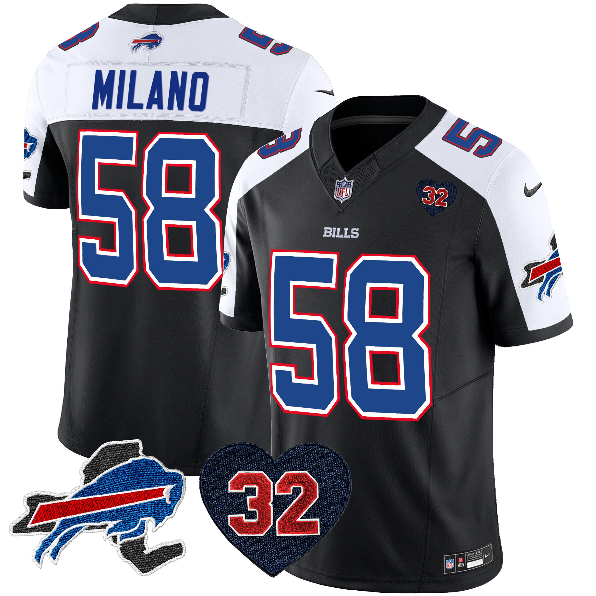 Men's Bills O.J. Simpson Patch Vapor Limited Jersey - All Stitched - Image 6