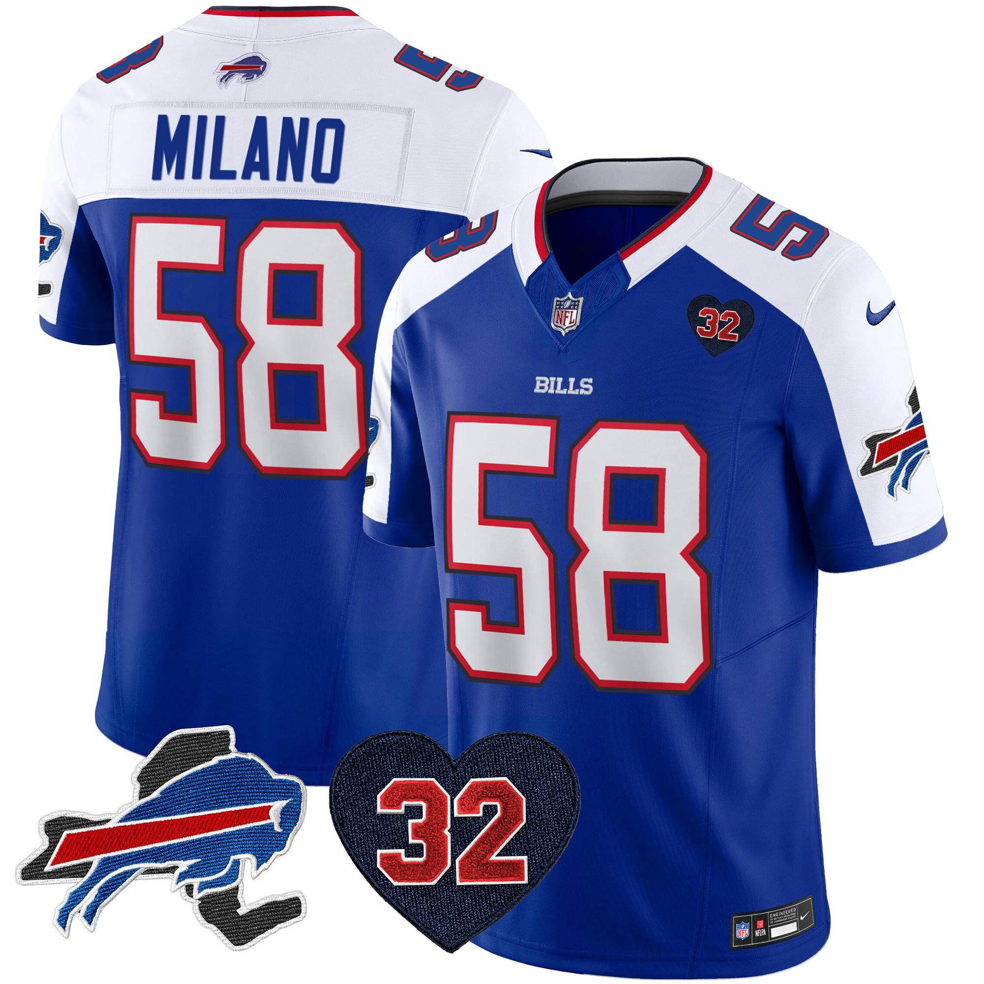 Men's Bills O.J. Simpson Patch Vapor Limited Jersey - All Stitched - Image 13