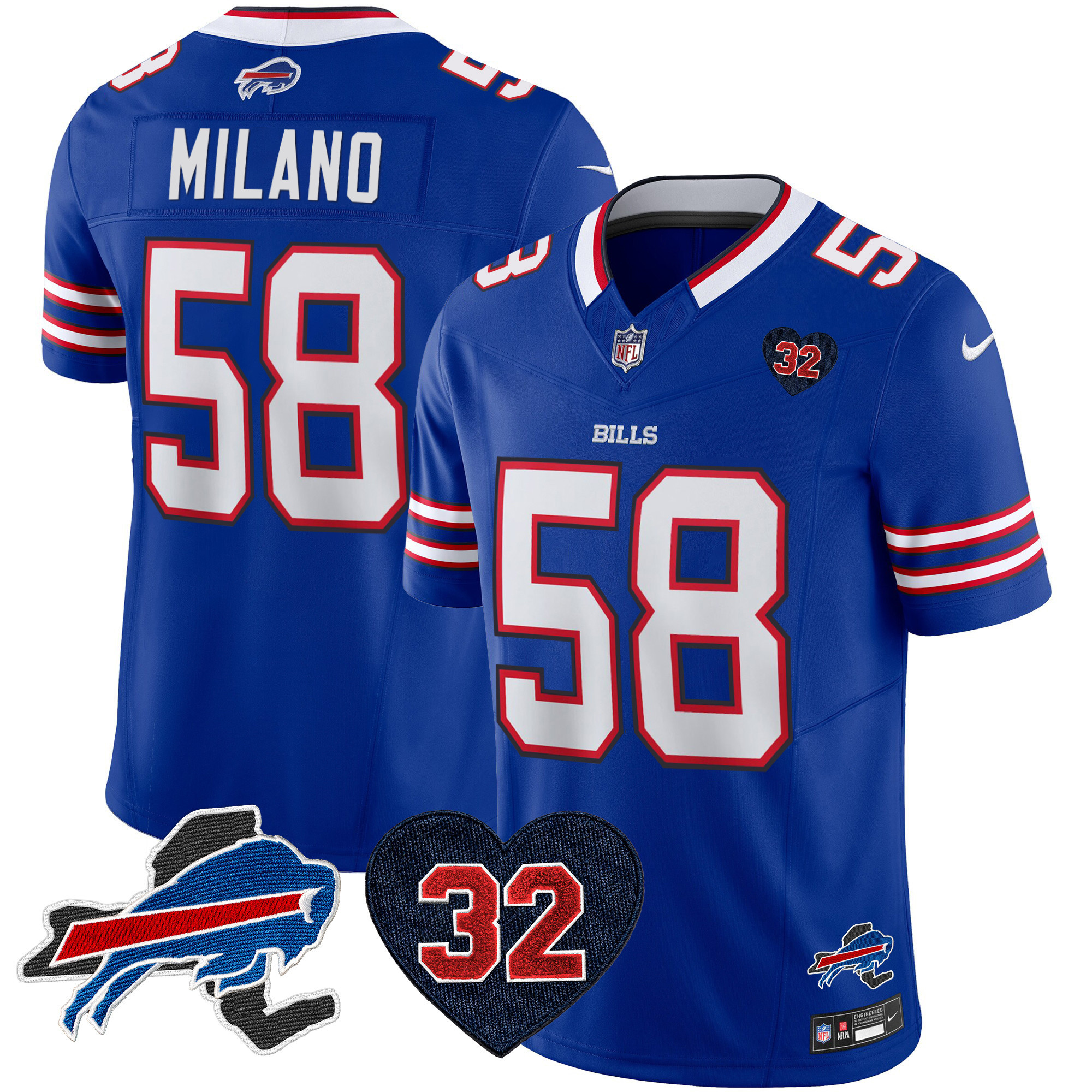 Men's Bills O.J. Simpson Patch Vapor Limited Jersey - All Stitched - Image 20