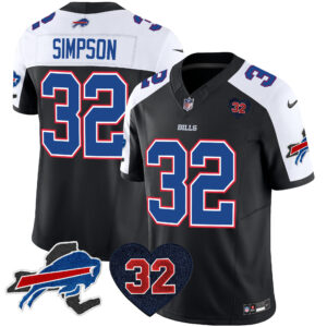Men's Bills O.J. Simpson Patch Vapor Limited Jersey - All Stitched