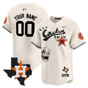 Houston Astros Cactus Jack Patch Vapor Premier Limited Custom Jersey - All Stitched