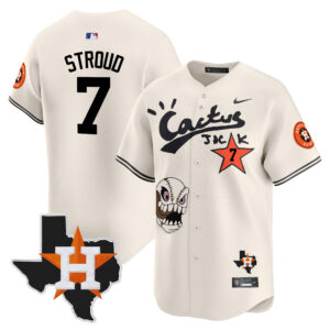 Men's Houston Astros Cactus Jack Patch Vapor Premier Limited Jersey - All Stitched