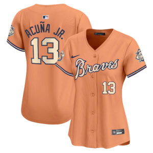 Women's Atlanta Braves Peaches n' Cream Vapor Premier Limited Jersey - All Stitched