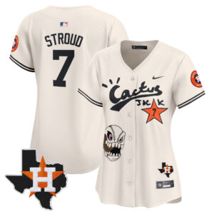 Women's Houston Astros Cactus Jack Patch Vapor Premier Limited Jersey - All Stitched