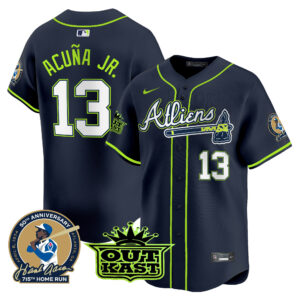 Men's Atlanta Braves Atliens & Hank Aaron Patch Vapor Premier Limited Jersey - All Stitched