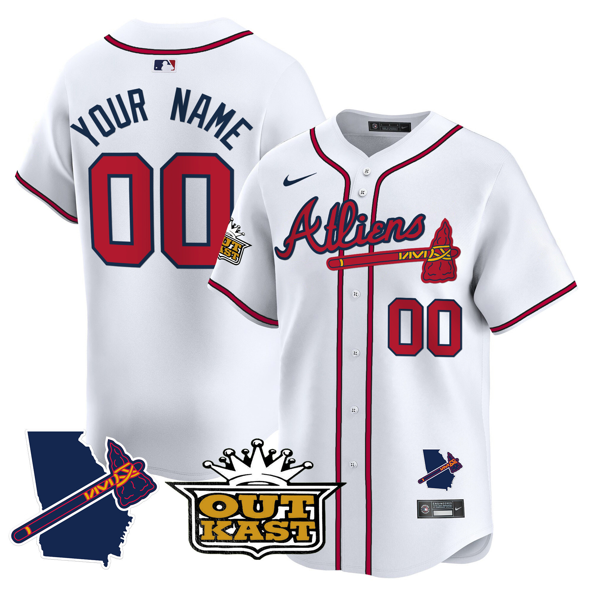 Atlanta Braves Atliens Vapor Premier Limited Custom Jersey V2 - All Stitched - Image 6