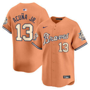 Men's Atlanta Braves Peaches n' Cream Vapor Premier Limited Jersey - All Stitched