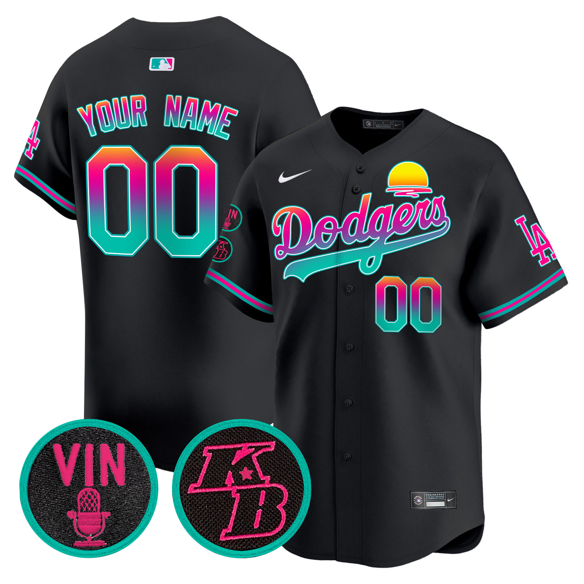 Dodgers 2024 Los Angeles City Style Vapor Premier Limited Custom Jersey V2 - All Stitched - Image 2