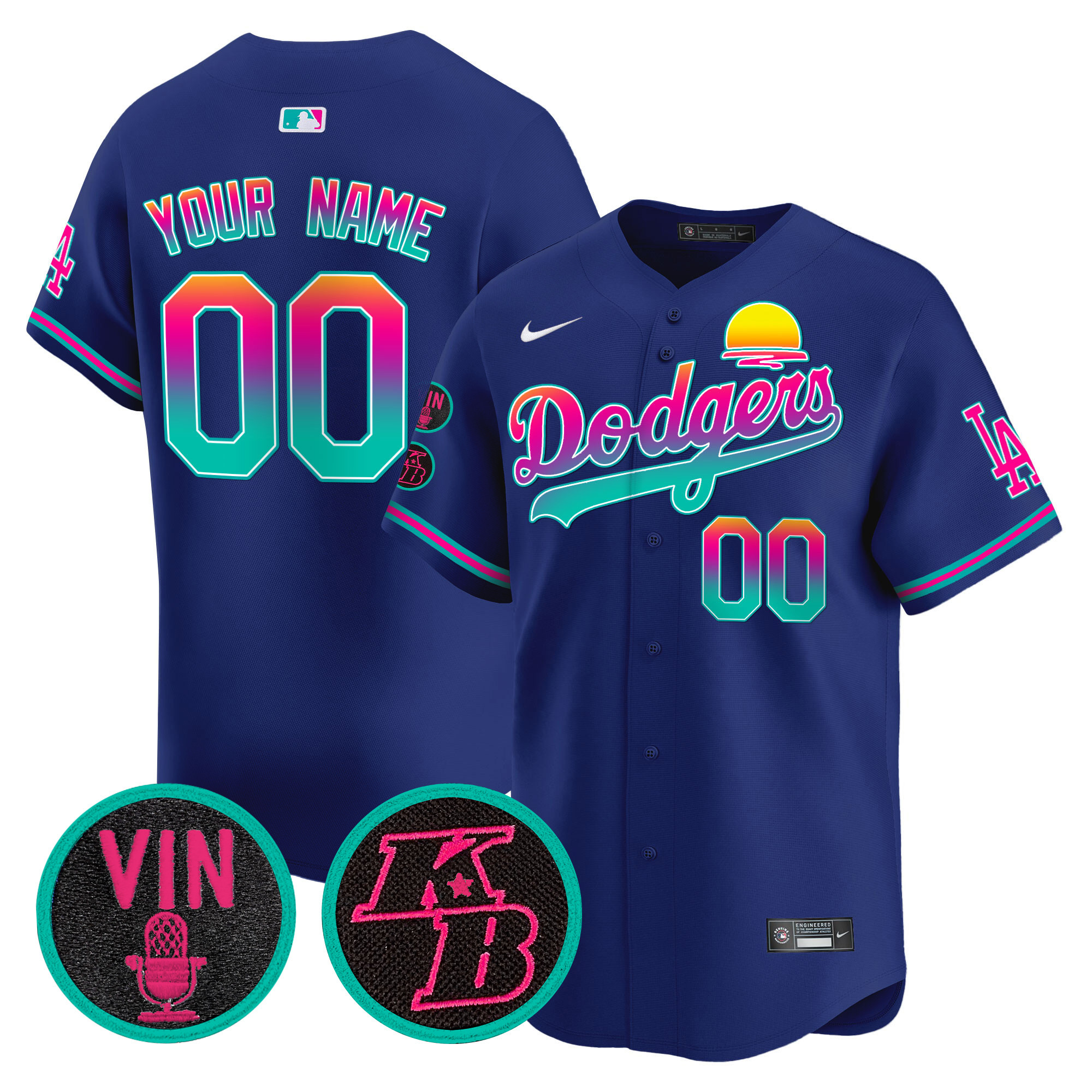 Dodgers 2024 Los Angeles City Style Vapor Premier Limited Custom Jersey V2 - All Stitched - Image 3