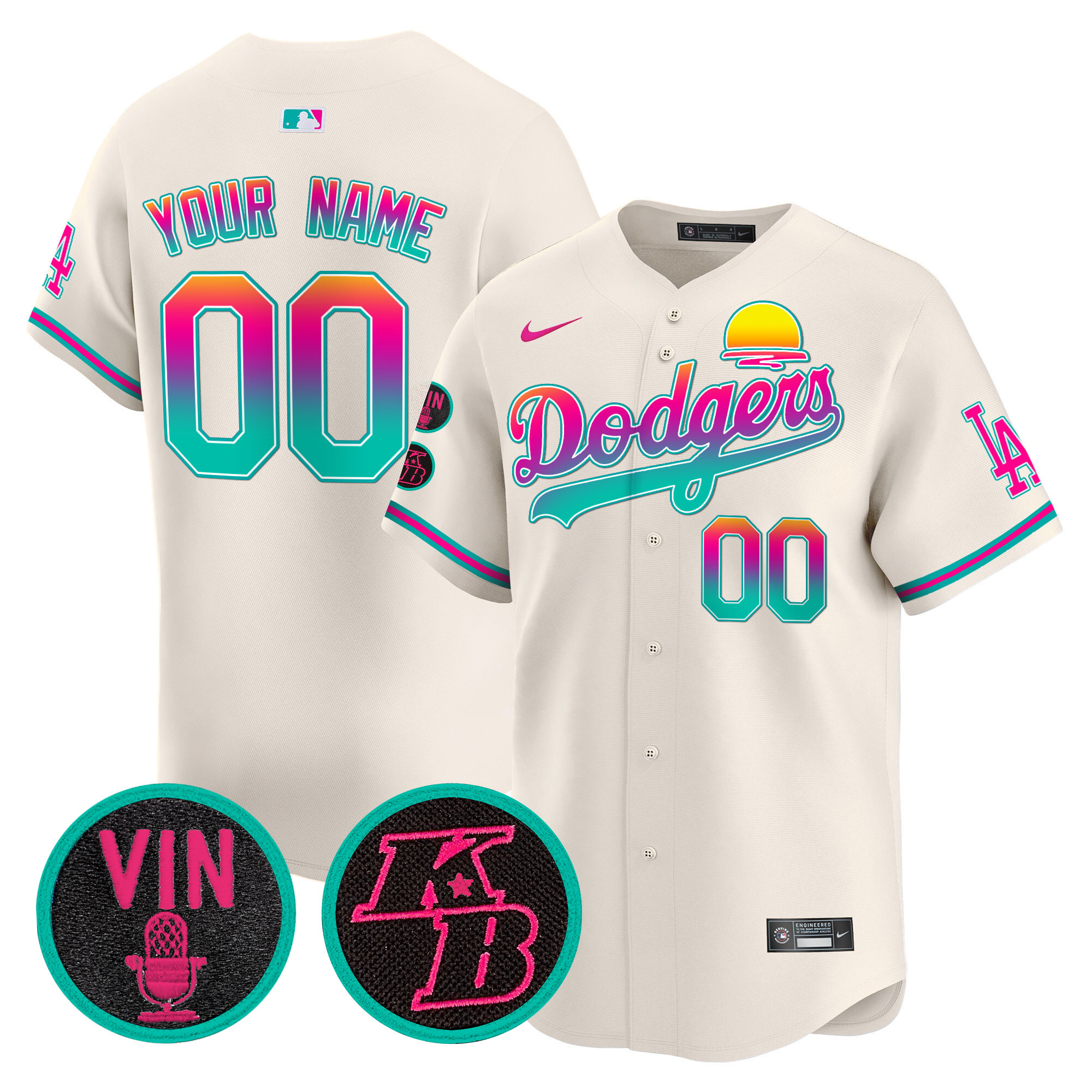 Dodgers 2024 Los Angeles City Style Vapor Premier Limited Custom Jersey V2 - All Stitched - Image 4