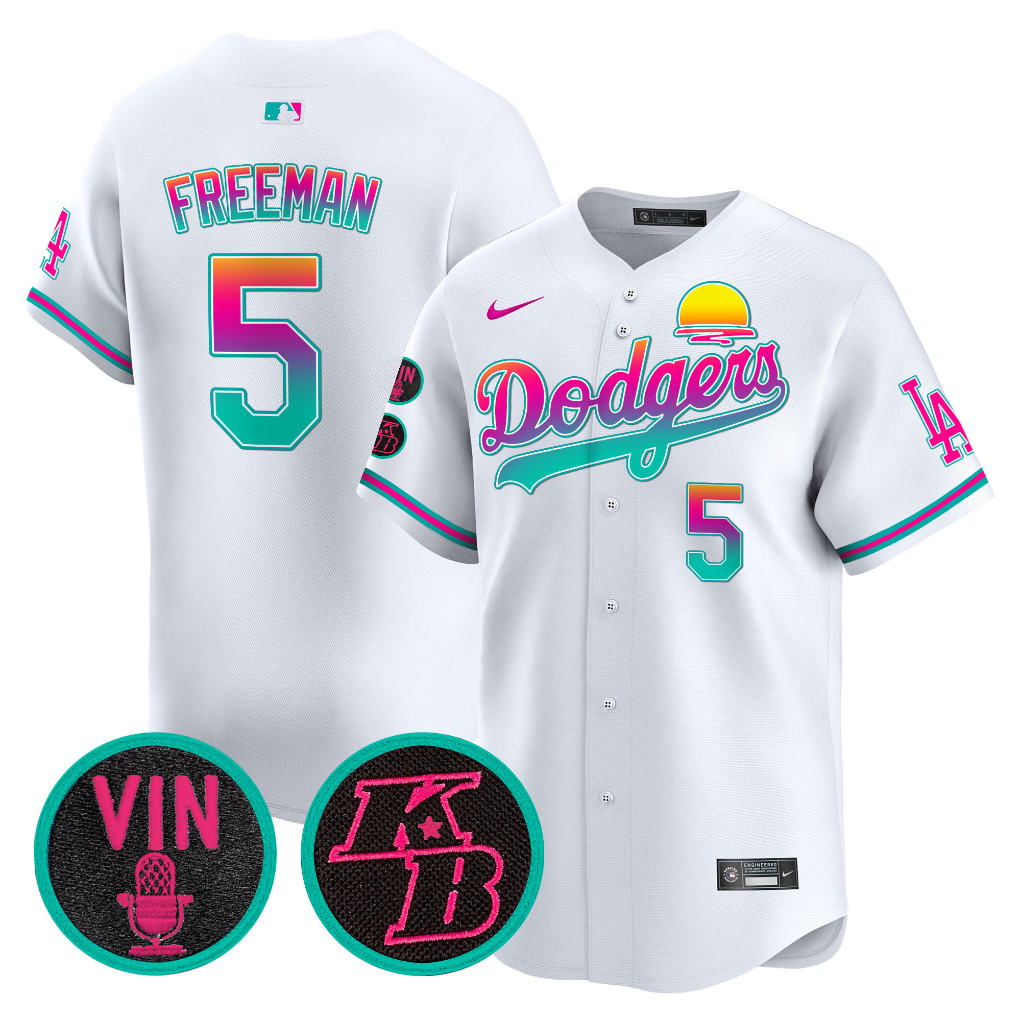Men's Dodgers 2024 Los Angeles City Style Vapor Premier Limited Jersey V2 - All Stitched - Image 2