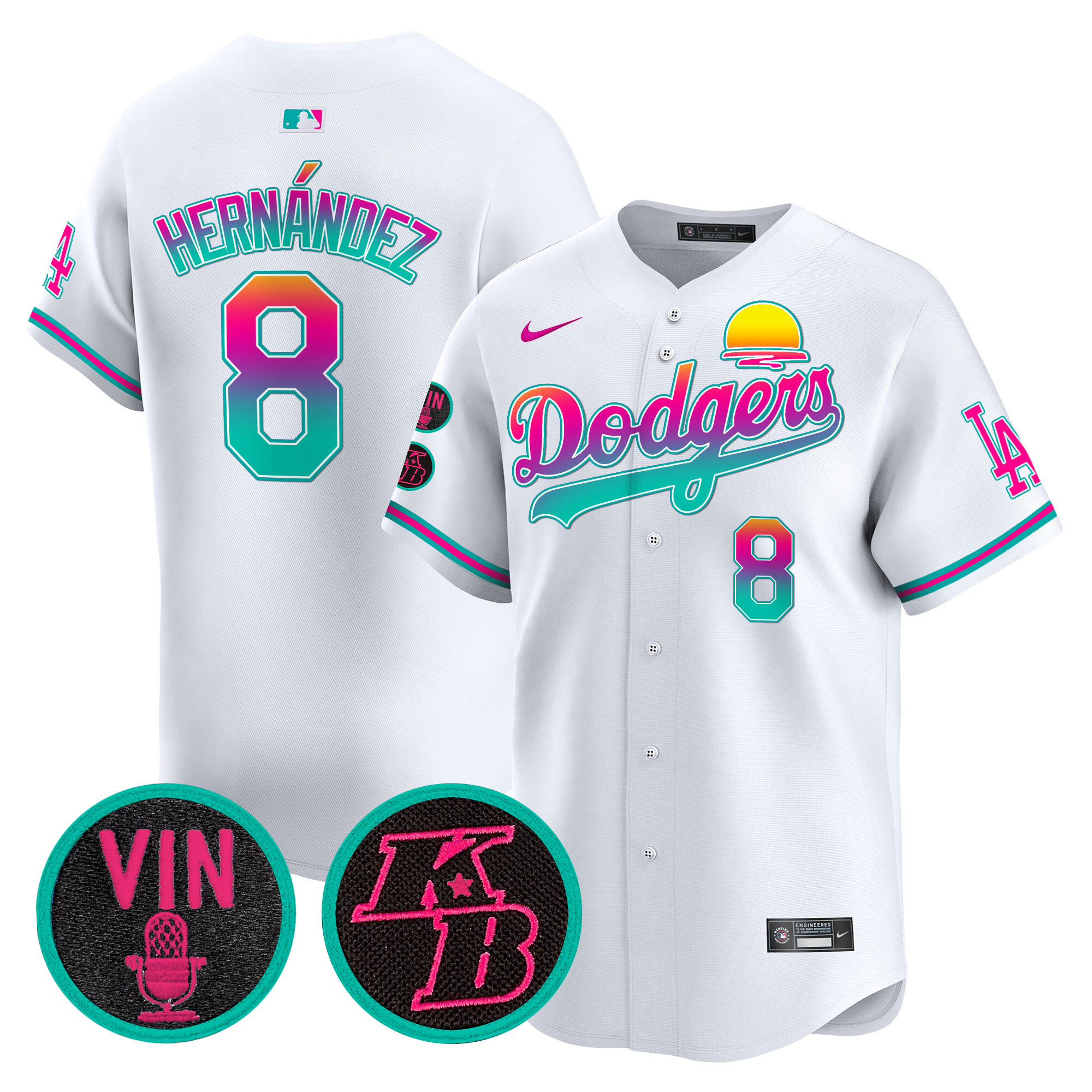 Men's Dodgers 2024 Los Angeles City Style Vapor Premier Limited Jersey V2 - All Stitched - Image 6