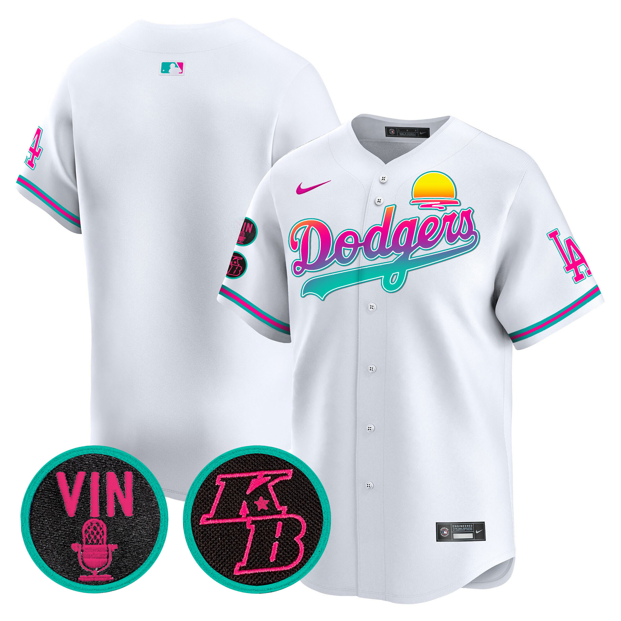 Men's Dodgers 2024 Los Angeles City Style Vapor Premier Limited Jersey V2 - All Stitched - Image 8