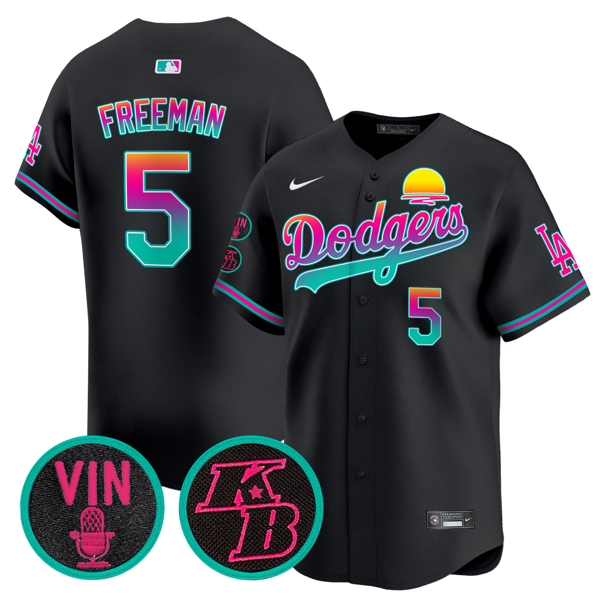 Men's Dodgers 2024 Los Angeles City Style Vapor Premier Limited Jersey V2 - All Stitched - Image 10