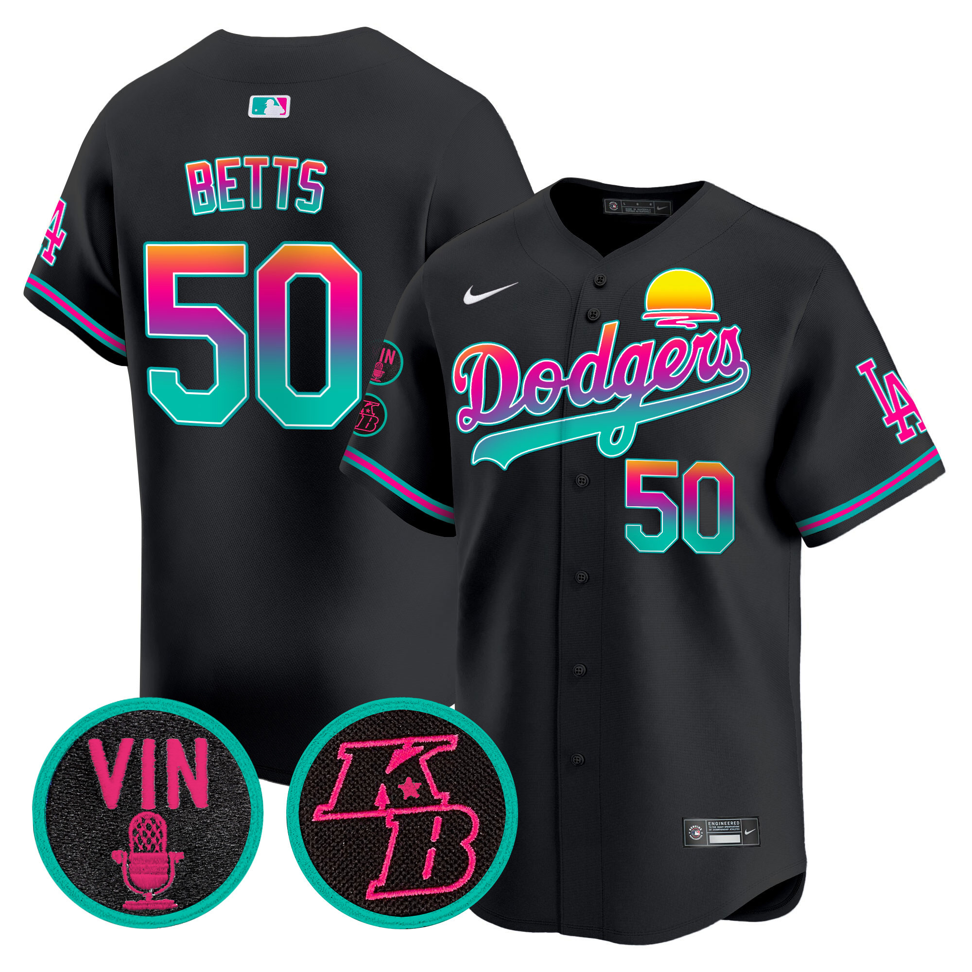 Men's Dodgers 2024 Los Angeles City Style Vapor Premier Limited Jersey V2 - All Stitched - Image 11