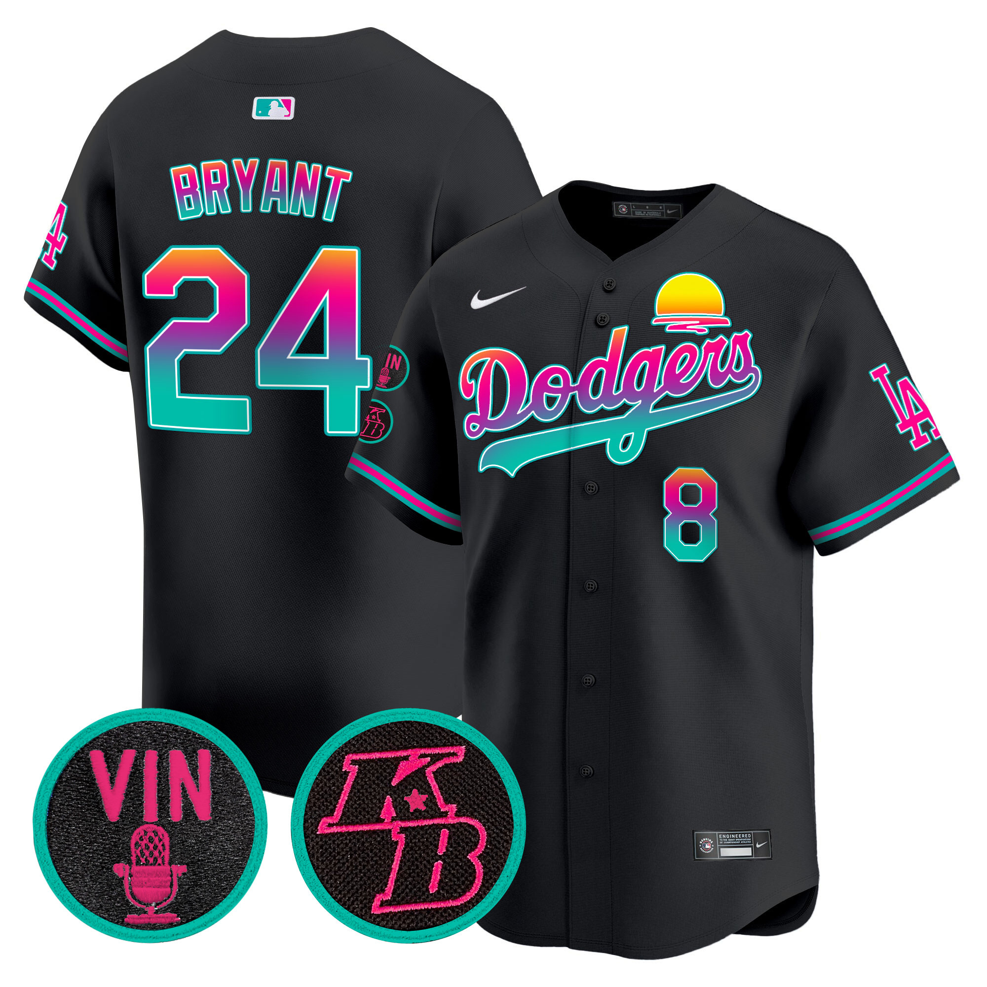 Men's Dodgers 2024 Los Angeles City Style Vapor Premier Limited Jersey V2 - All Stitched - Image 12
