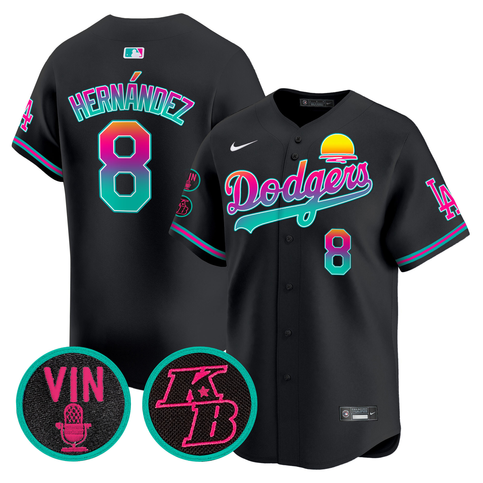 Men's Dodgers 2024 Los Angeles City Style Vapor Premier Limited Jersey V2 - All Stitched - Image 14