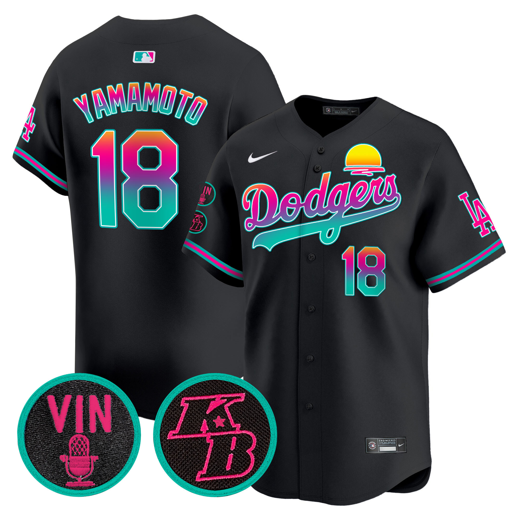 Men's Dodgers 2024 Los Angeles City Style Vapor Premier Limited Jersey V2 - All Stitched - Image 15