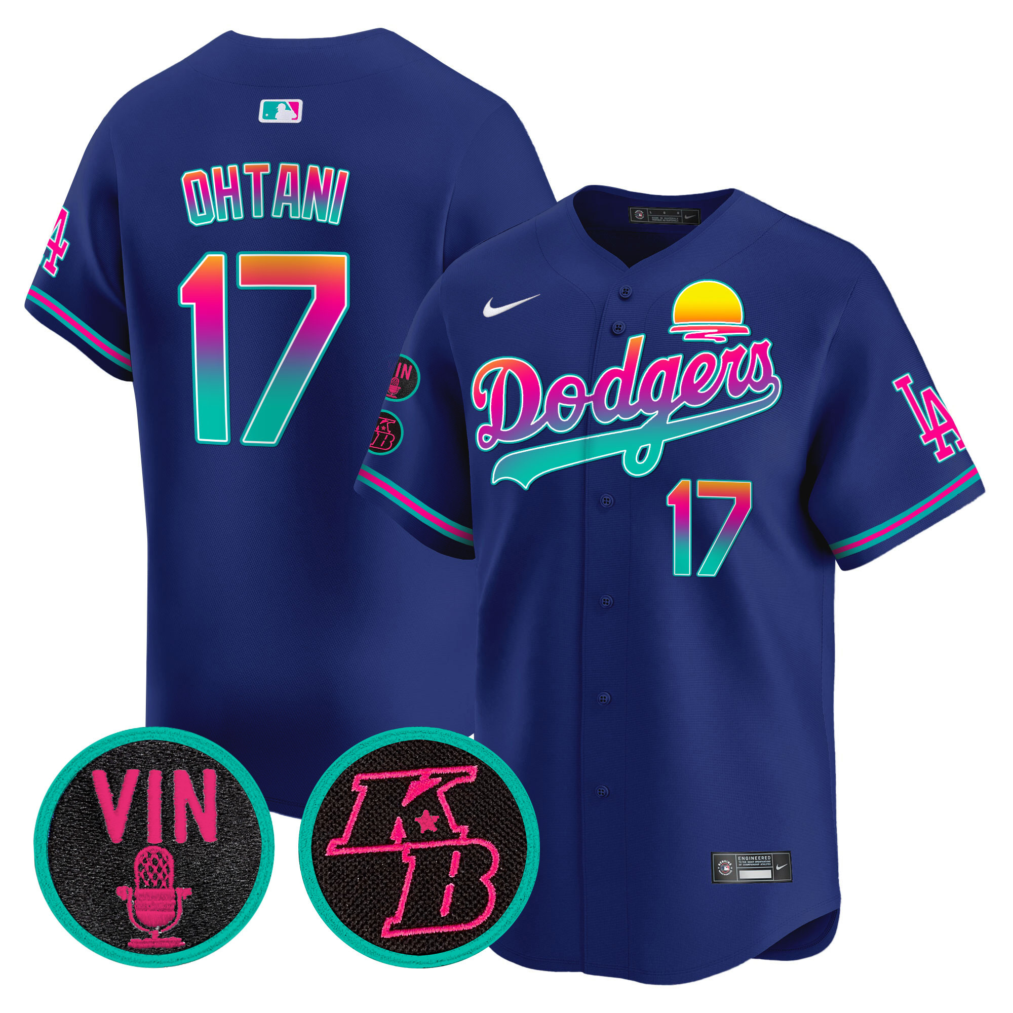 Men's Dodgers 2024 Los Angeles City Style Vapor Premier Limited Jersey V2 - All Stitched - Image 17