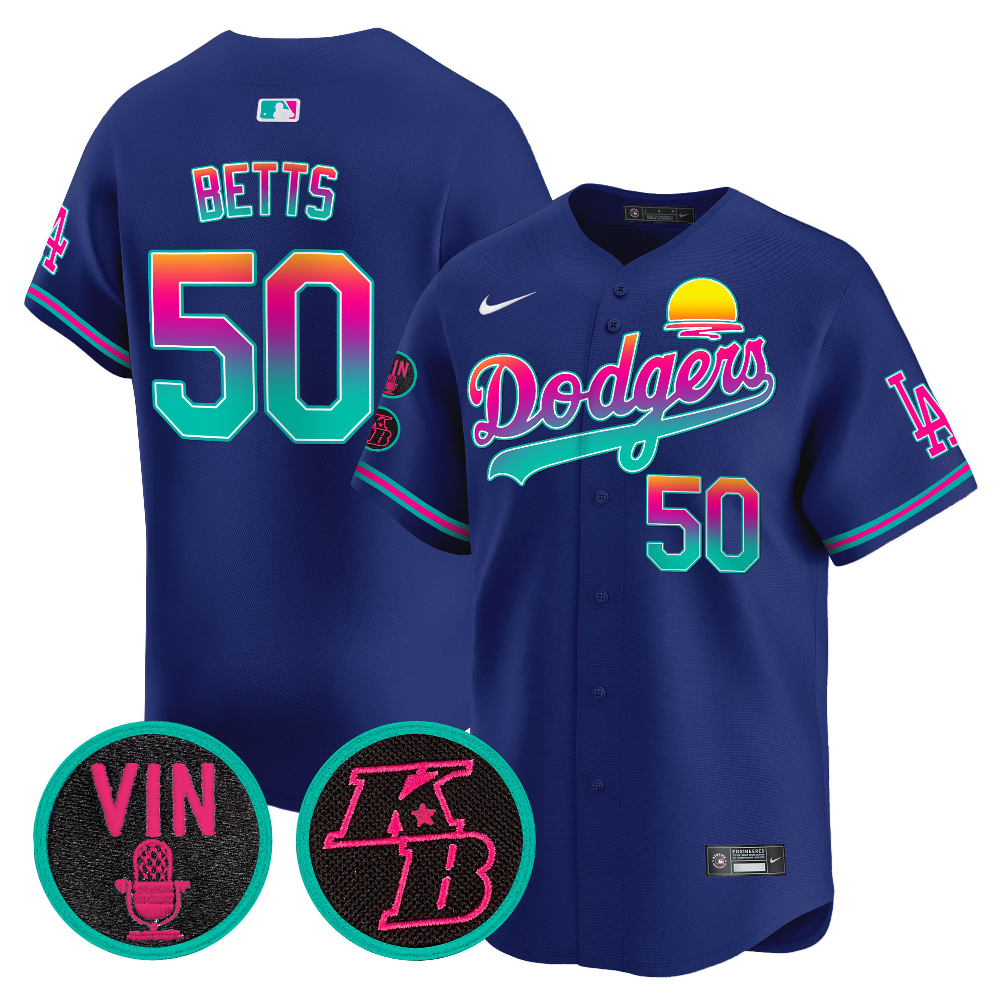 Men's Dodgers 2024 Los Angeles City Style Vapor Premier Limited Jersey V2 - All Stitched - Image 19