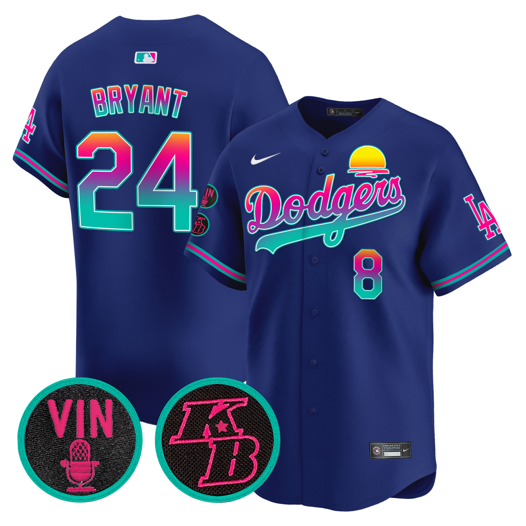 Men's Dodgers 2024 Los Angeles City Style Vapor Premier Limited Jersey V2 - All Stitched - Image 20