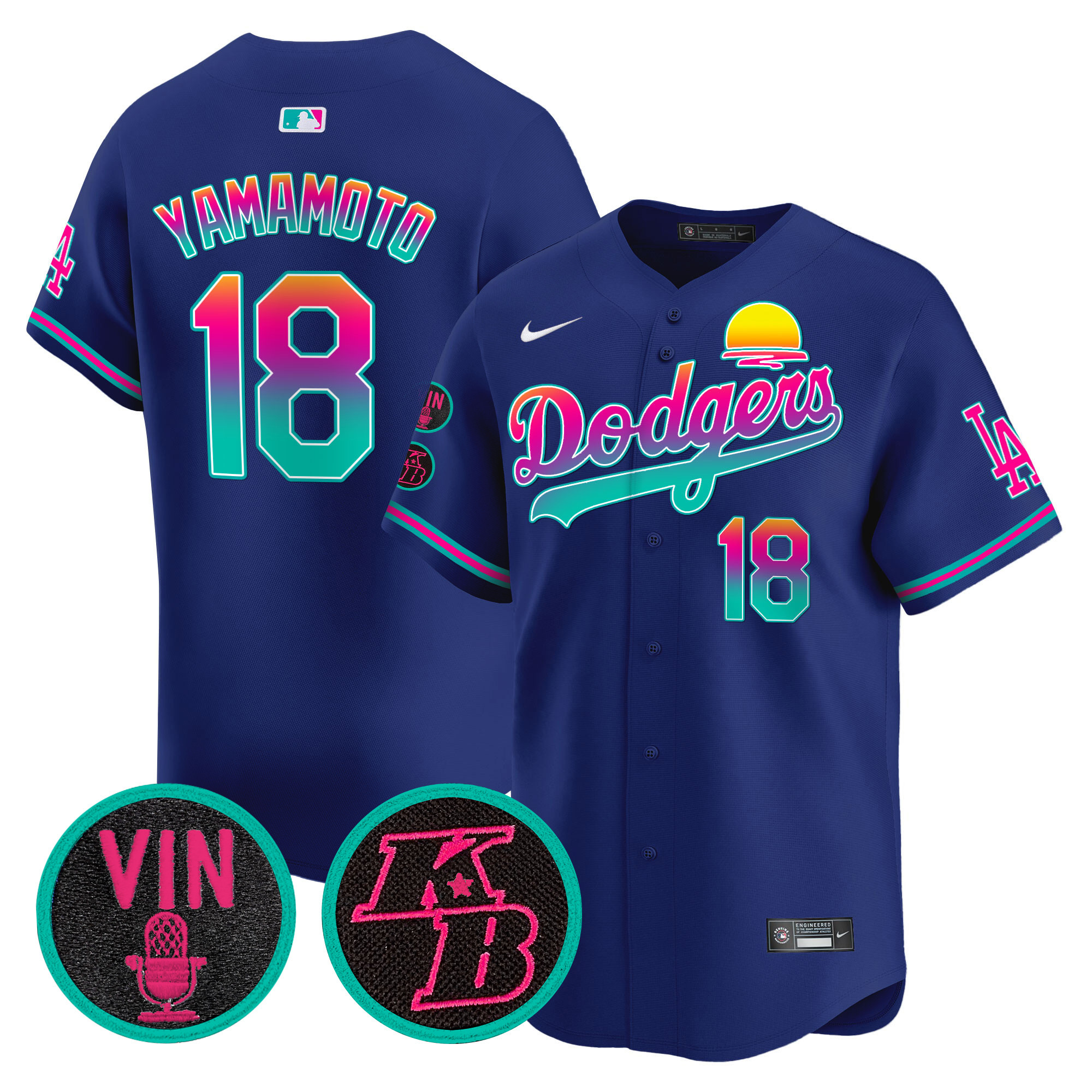 Men's Dodgers 2024 Los Angeles City Style Vapor Premier Limited Jersey V2 - All Stitched - Image 23