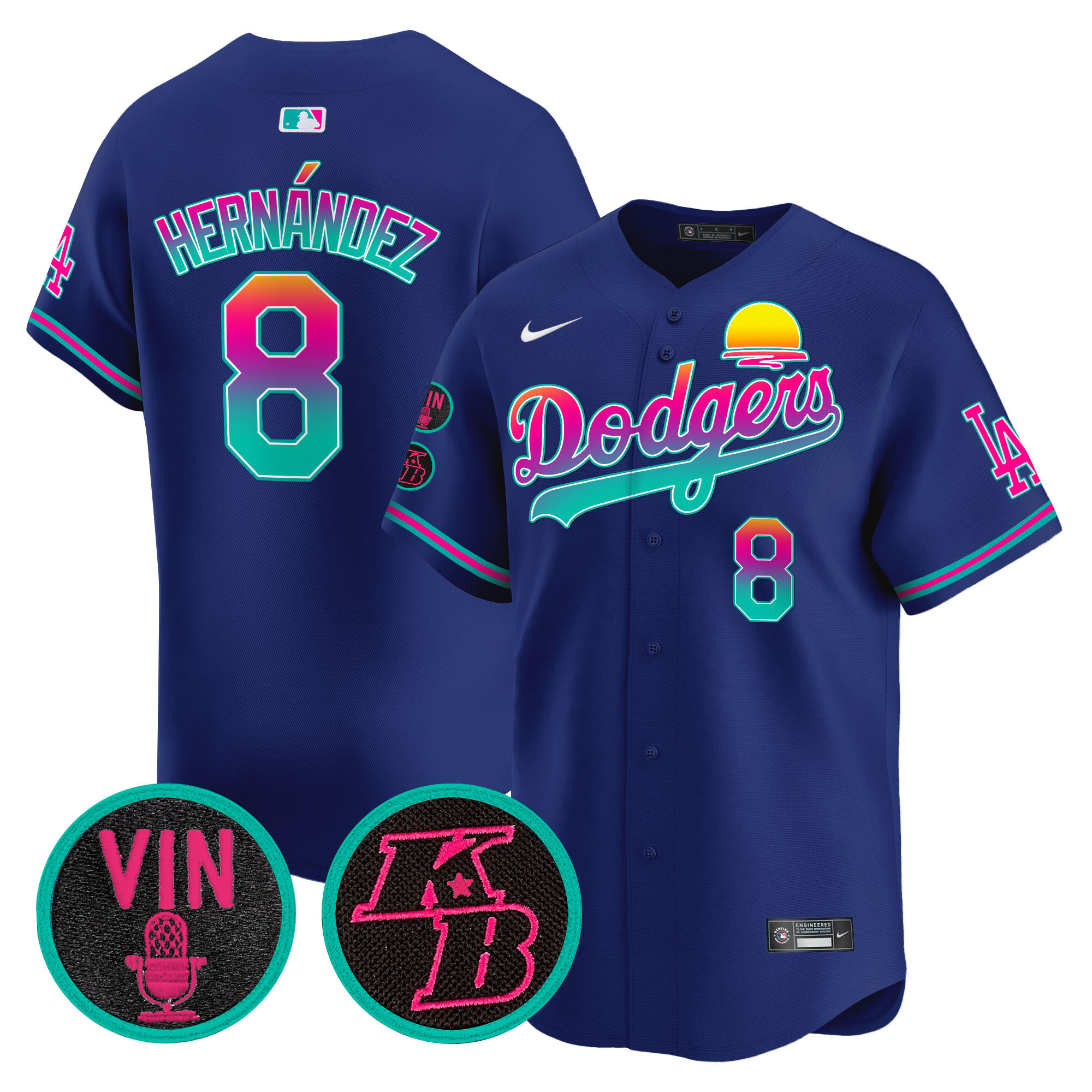 Men's Dodgers 2024 Los Angeles City Style Vapor Premier Limited Jersey V2 - All Stitched - Image 22