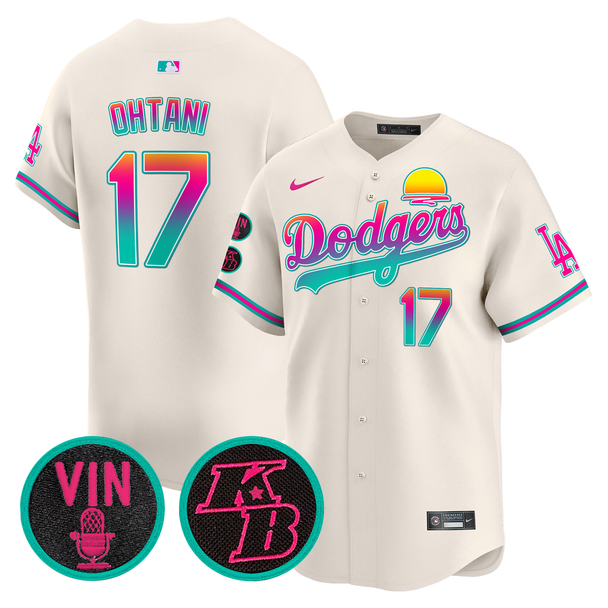 Men's Dodgers 2024 Los Angeles City Style Vapor Premier Limited Jersey V2 - All Stitched - Image 25