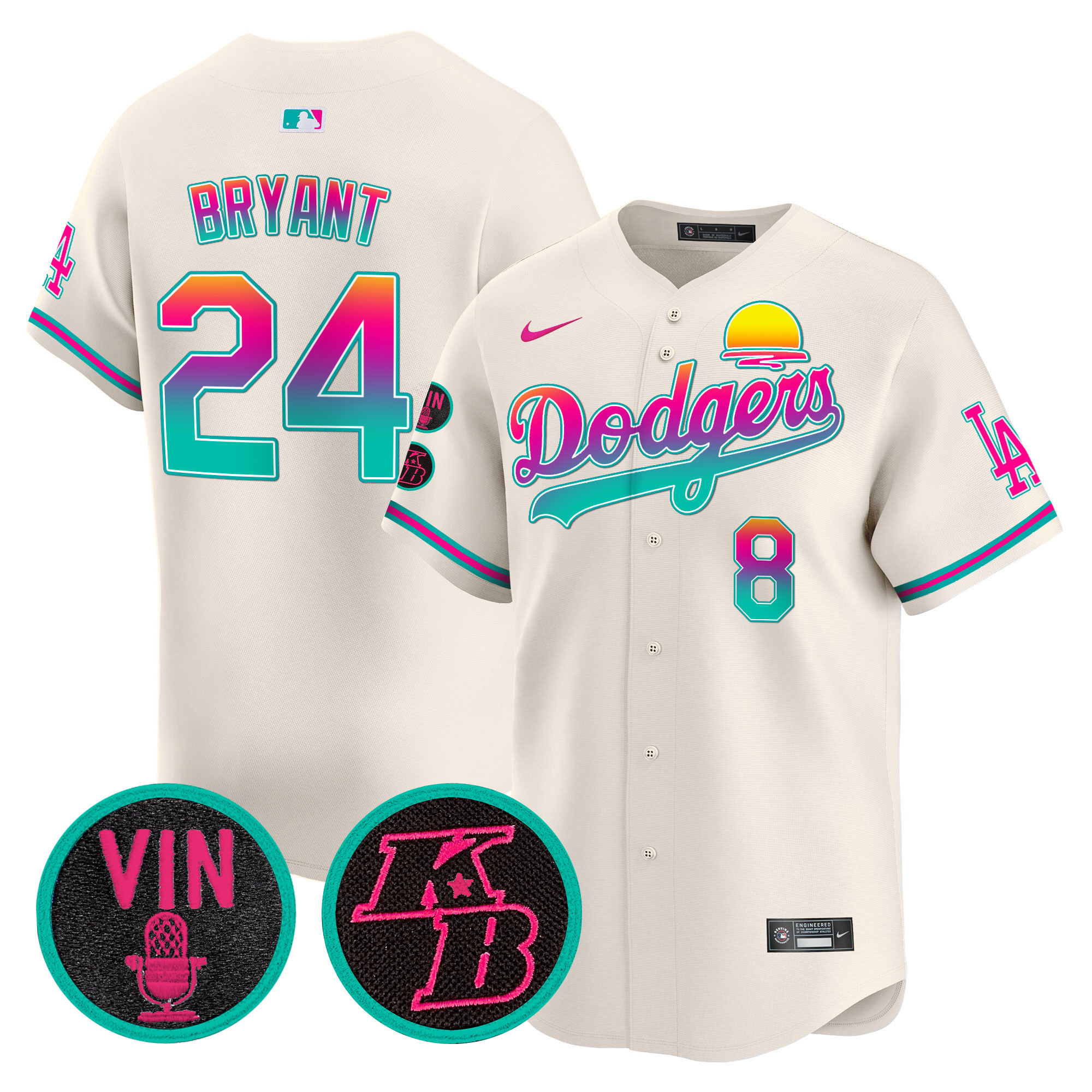 Men's Dodgers 2024 Los Angeles City Style Vapor Premier Limited Jersey V2 - All Stitched - Image 28