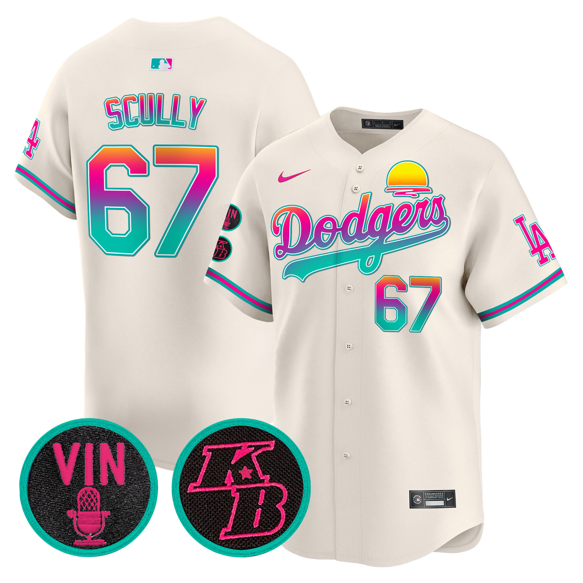 Men's Dodgers 2024 Los Angeles City Style Vapor Premier Limited Jersey V2 - All Stitched - Image 29