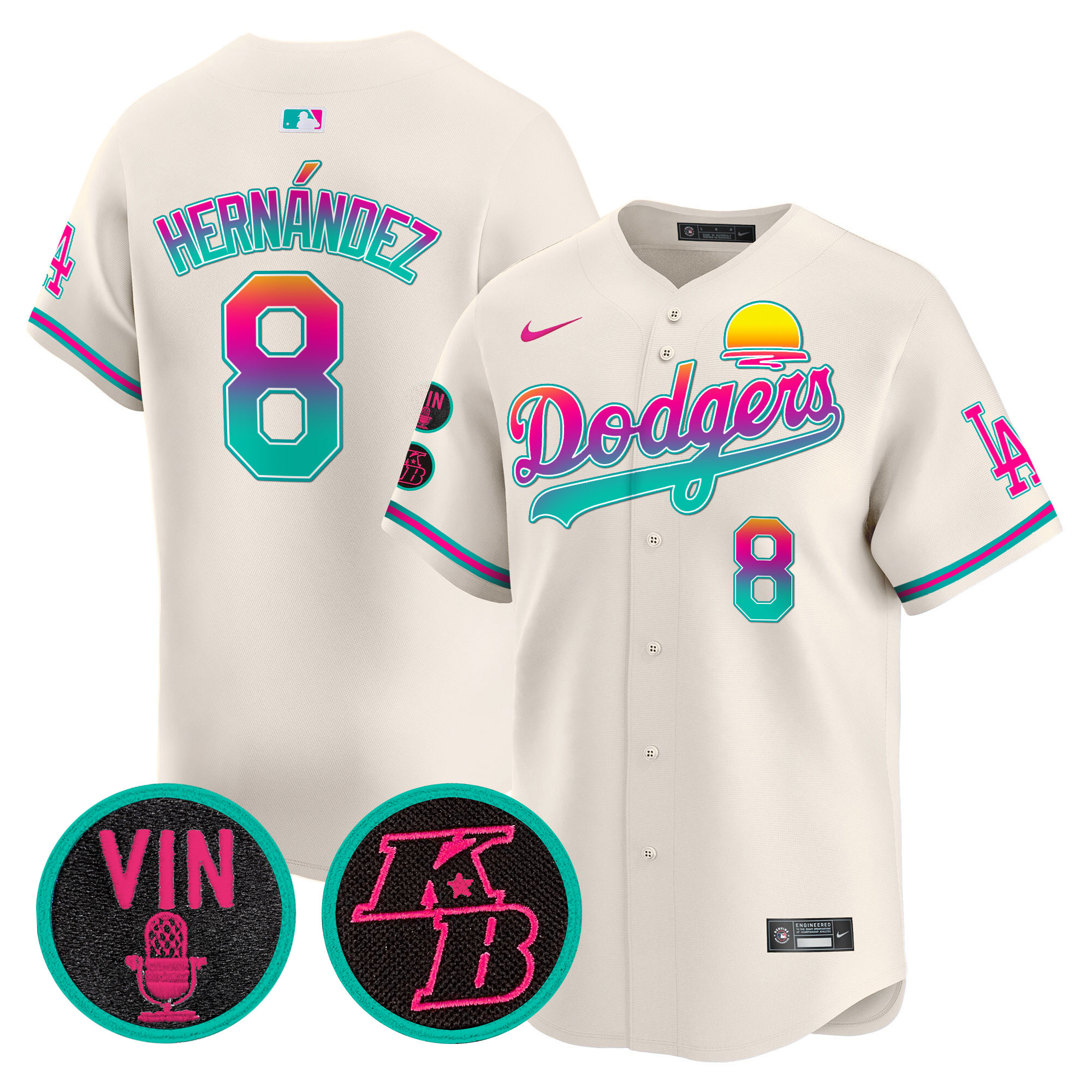 Men's Dodgers 2024 Los Angeles City Style Vapor Premier Limited Jersey V2 - All Stitched - Image 30