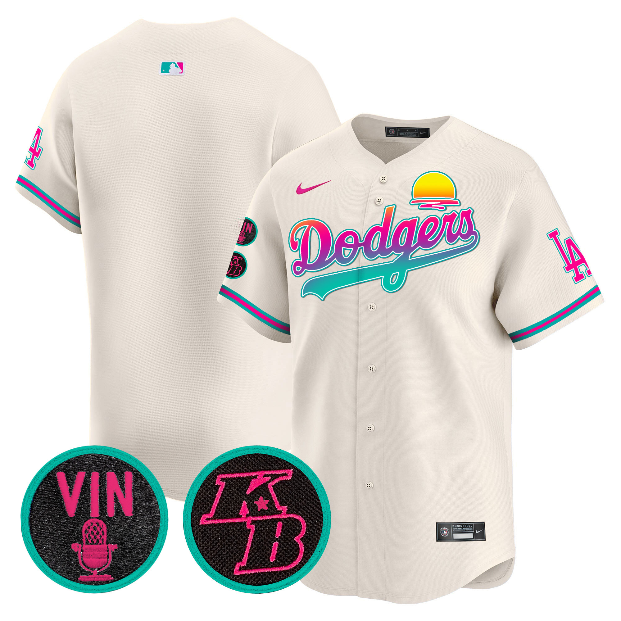 Men's Dodgers 2024 Los Angeles City Style Vapor Premier Limited Jersey V2 - All Stitched - Image 32