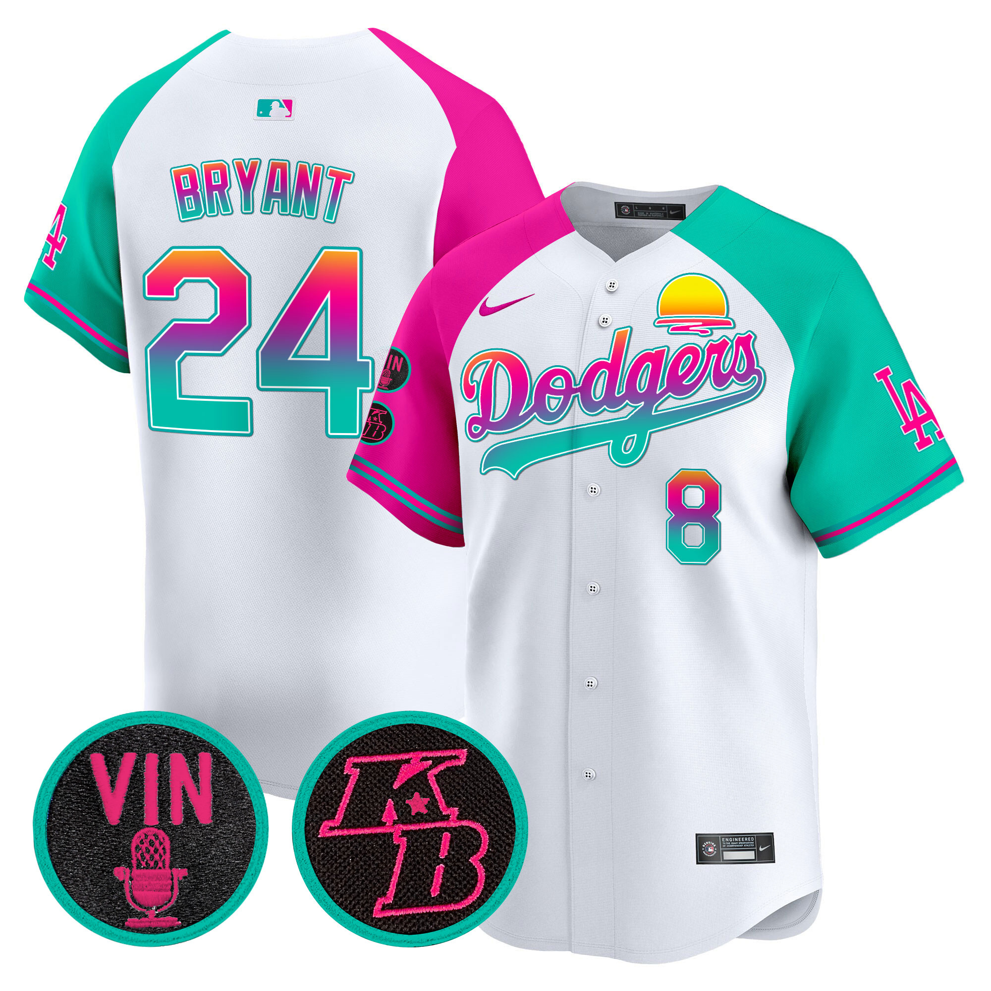 Men's Dodgers 2024 Los Angeles City Style Vapor Premier Limited Jersey V2 - All Stitched - Image 36