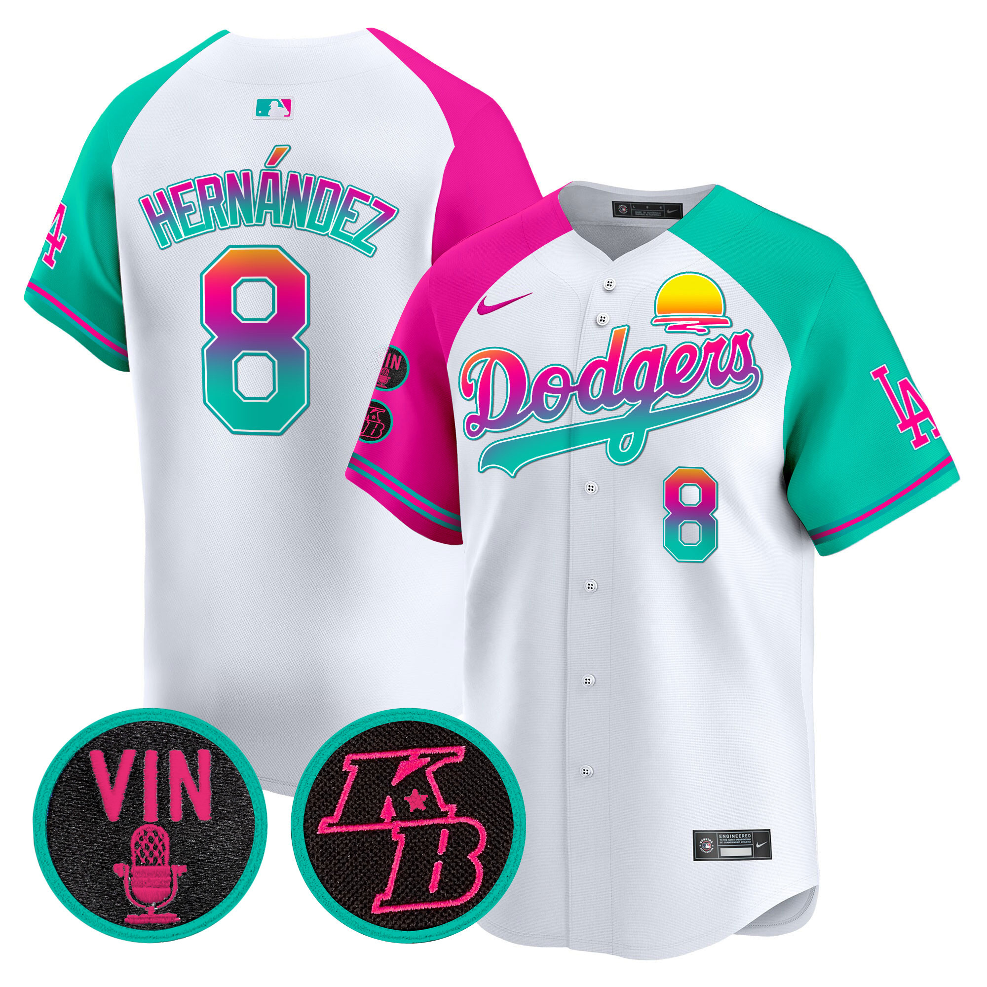 Men's Dodgers 2024 Los Angeles City Style Vapor Premier Limited Jersey V2 - All Stitched - Image 38