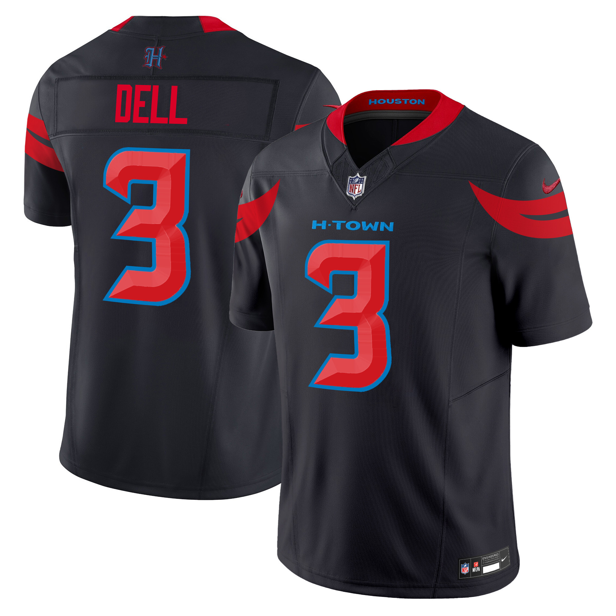 Men's Houston Texans 2024 Vapor Limited Jersey V3 - All Stitched - Image 12