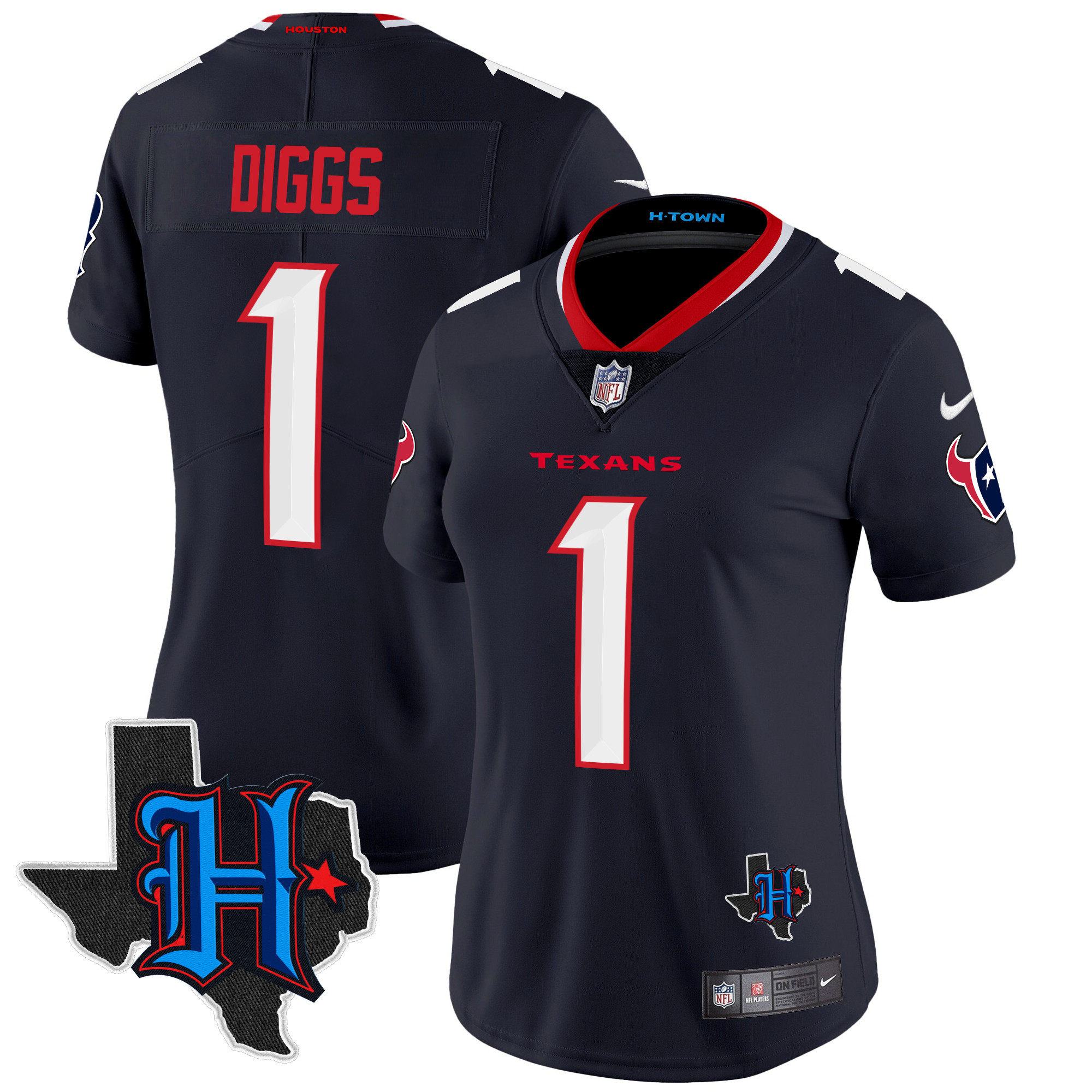Women's Houston Texans 2024 Texas Patch Vapor Limited Jersey - All Stitched - Image 10
