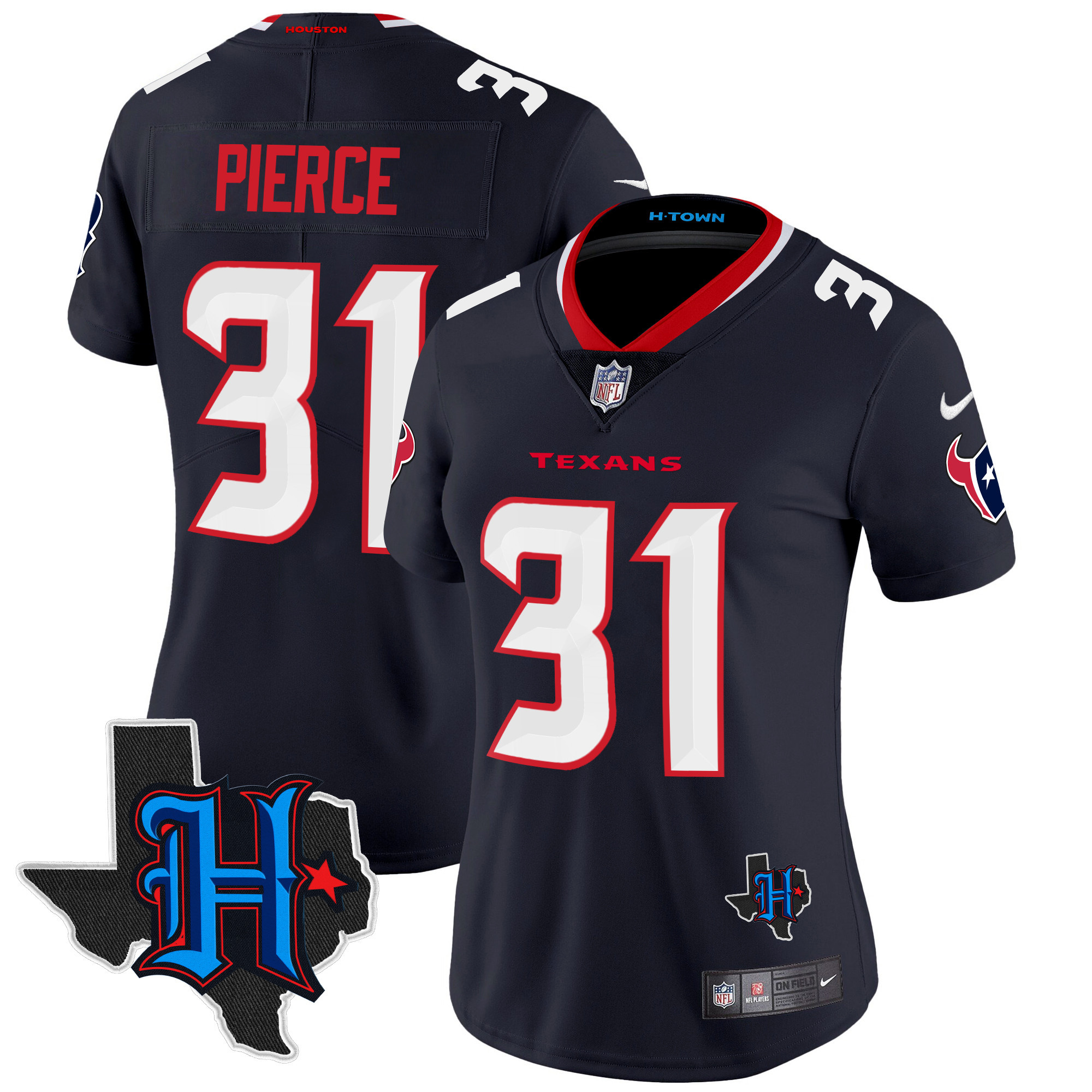 Women's Houston Texans 2024 Texas Patch Vapor Limited Jersey - All Stitched - Image 14