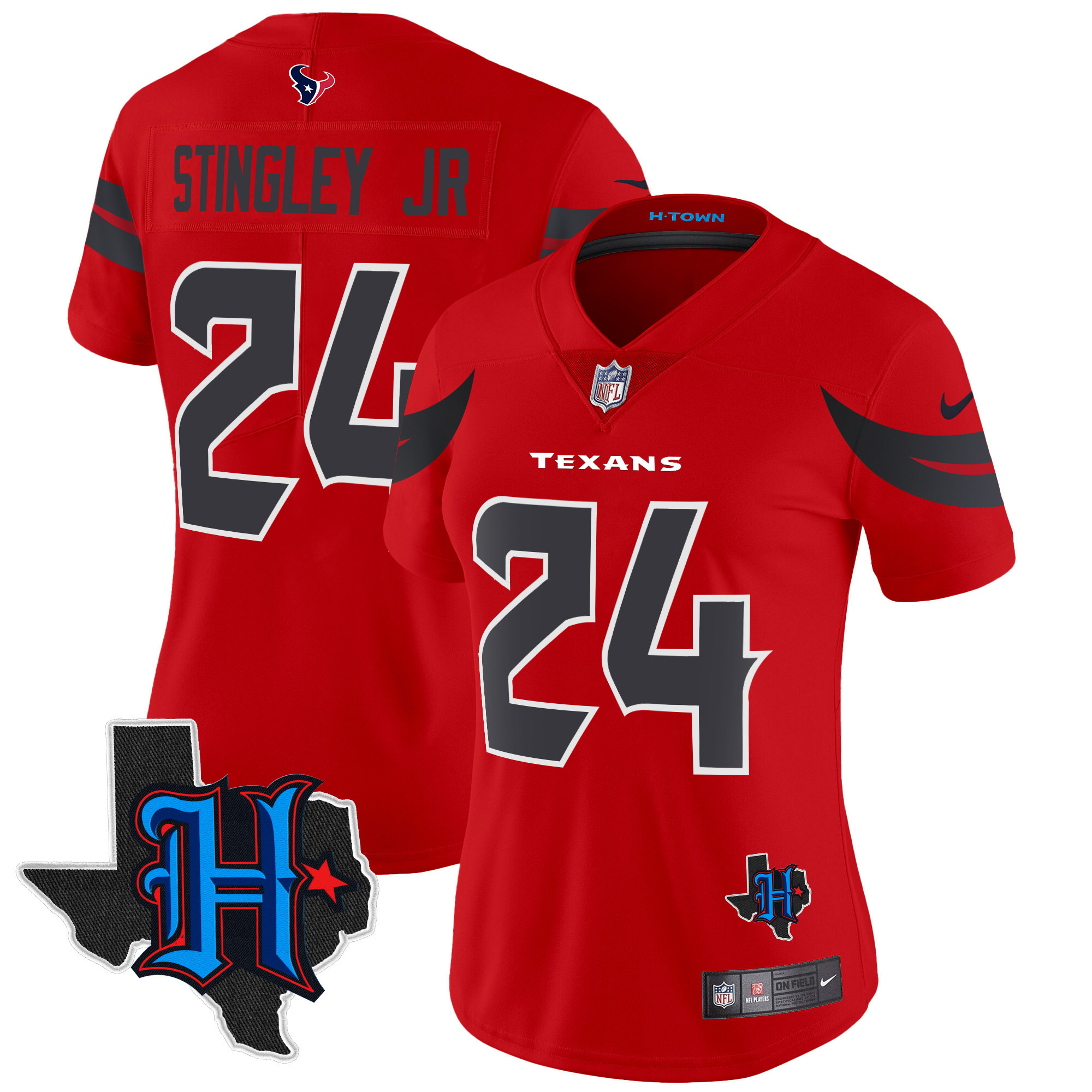 Women's Houston Texans 2024 Texas Patch Vapor Limited Jersey - All Stitched - Image 21