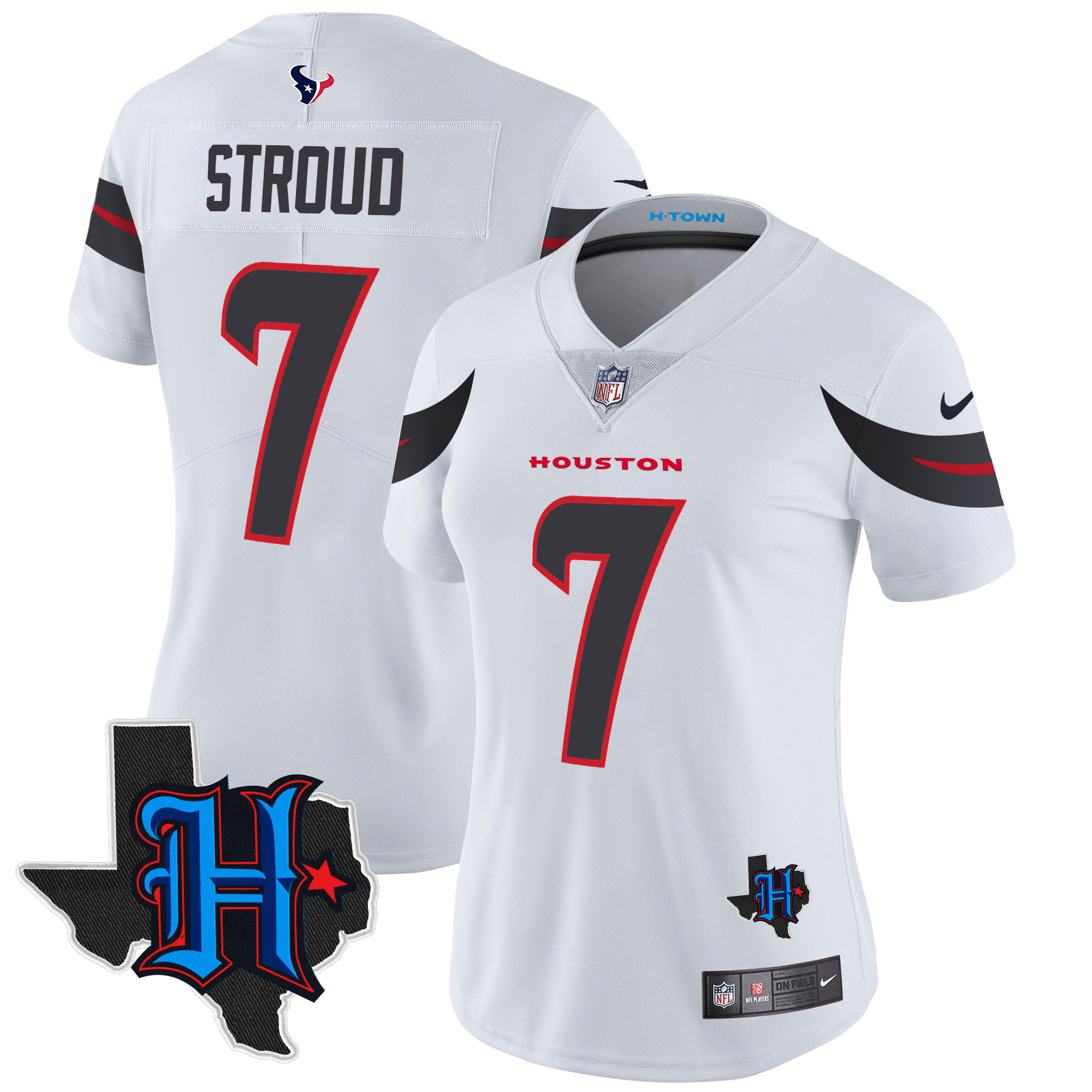 Women's Houston Texans 2024 Texas Patch Vapor Limited Jersey - All Stitched - Image 25