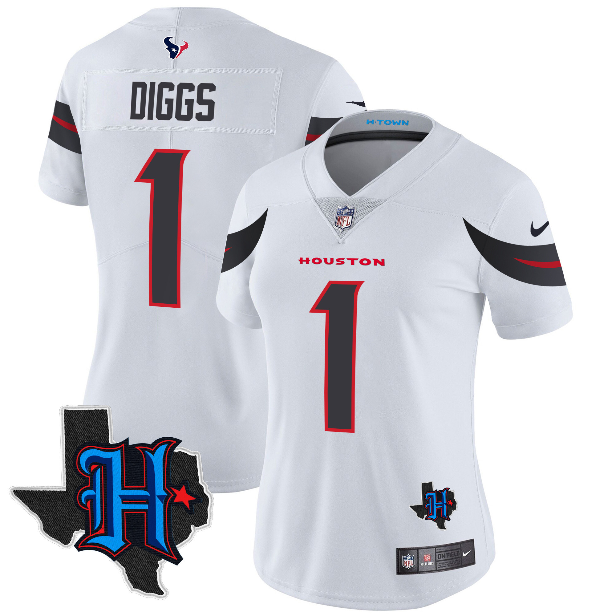 Women's Houston Texans 2024 Texas Patch Vapor Limited Jersey - All Stitched - Image 26