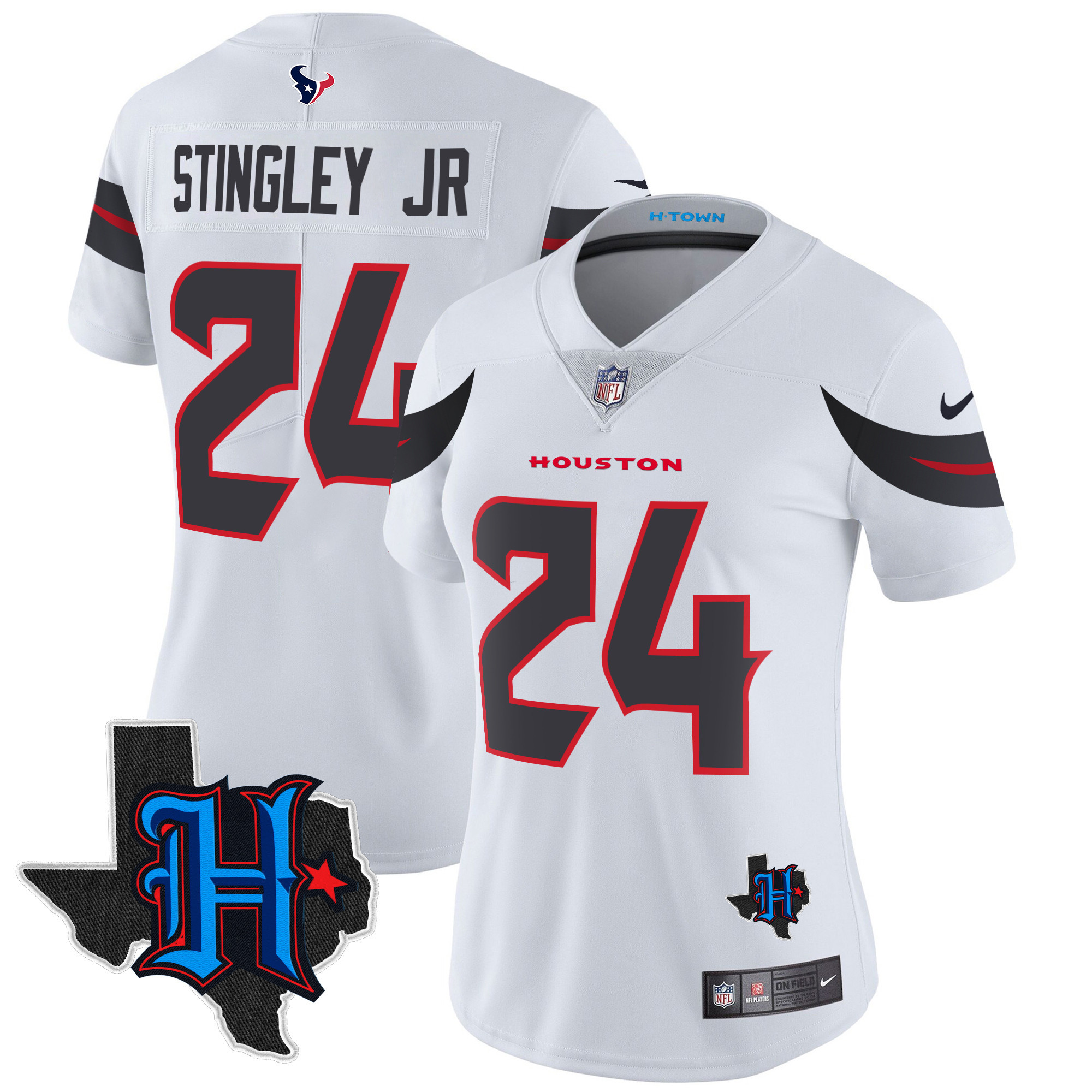 Women's Houston Texans 2024 Texas Patch Vapor Limited Jersey - All Stitched - Image 29