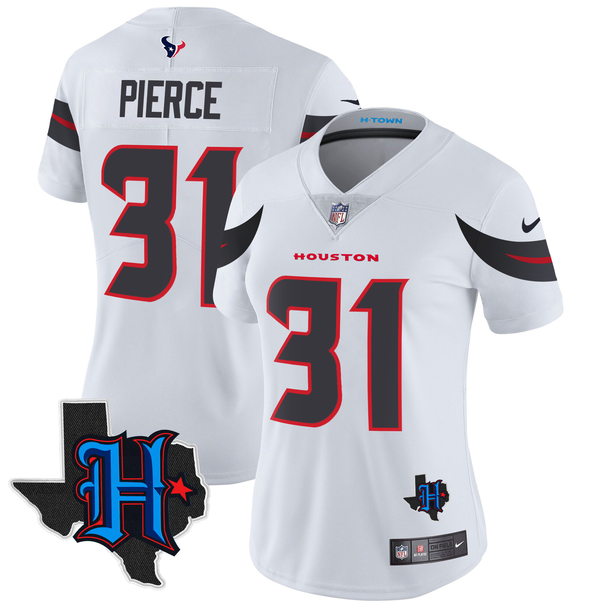 Women's Houston Texans 2024 Texas Patch Vapor Limited Jersey - All Stitched - Image 30
