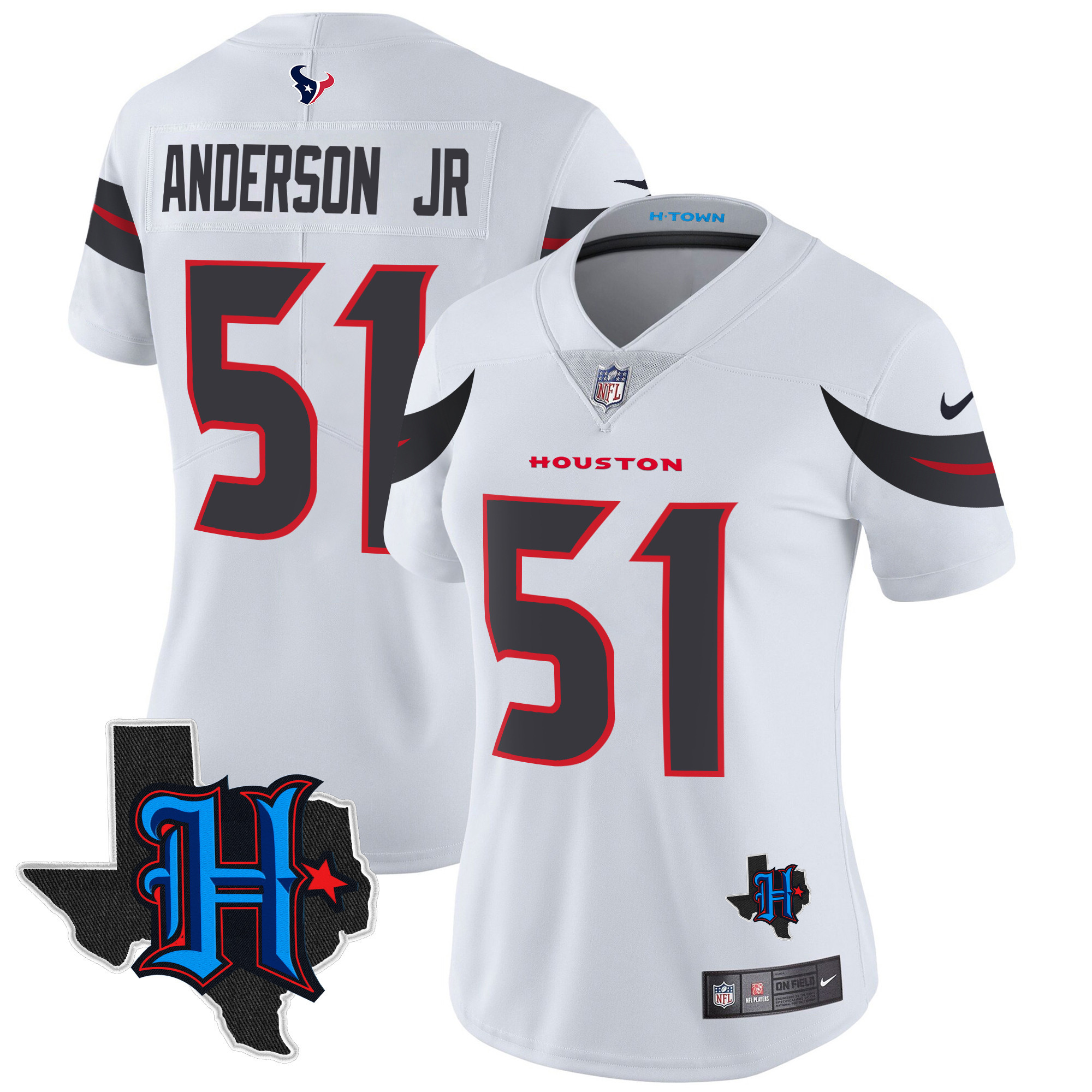 Women's Houston Texans 2024 Texas Patch Vapor Limited Jersey - All Stitched - Image 31