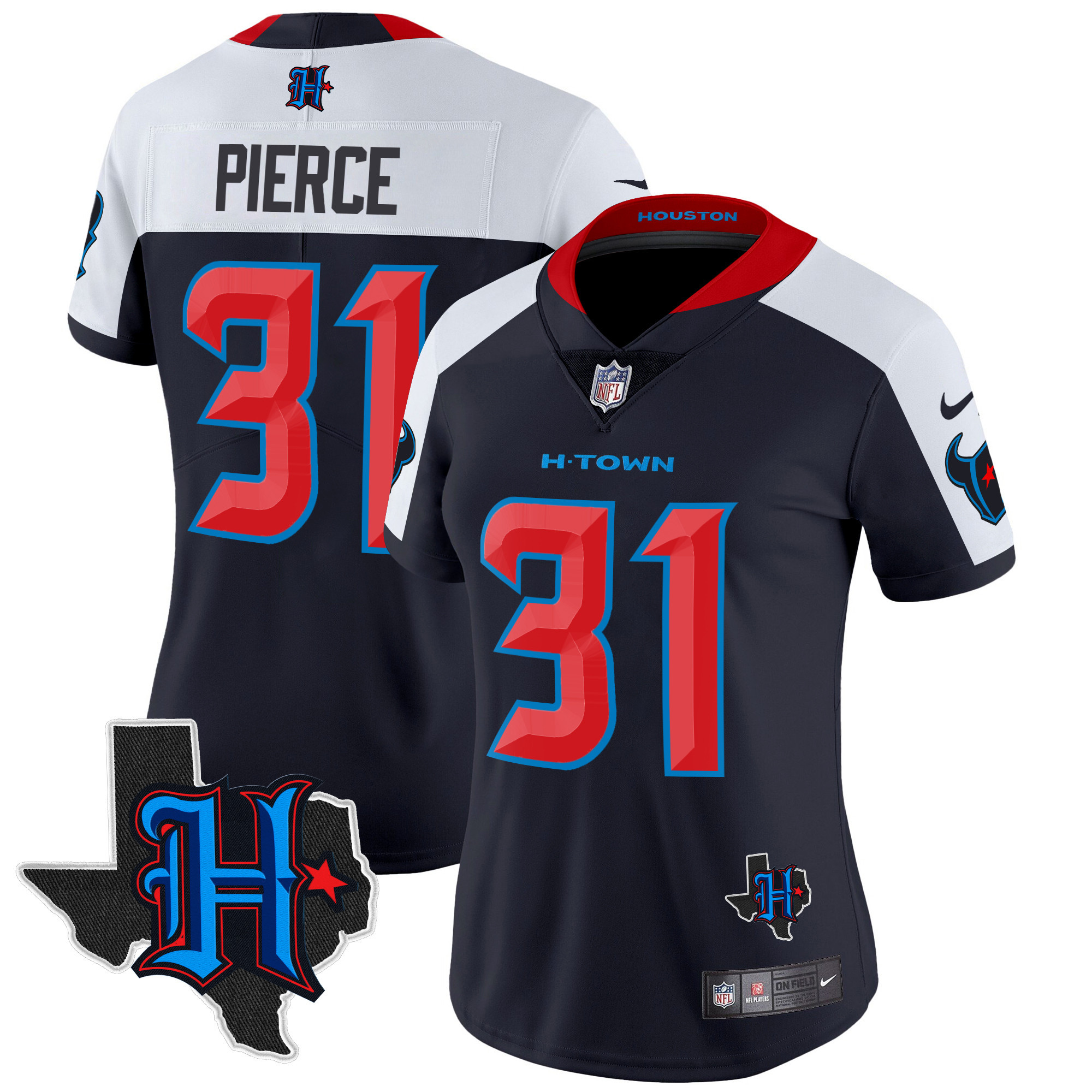 Women's Houston Texans 2024 Texas Patch Vapor Limited Jersey - All Stitched - Image 38