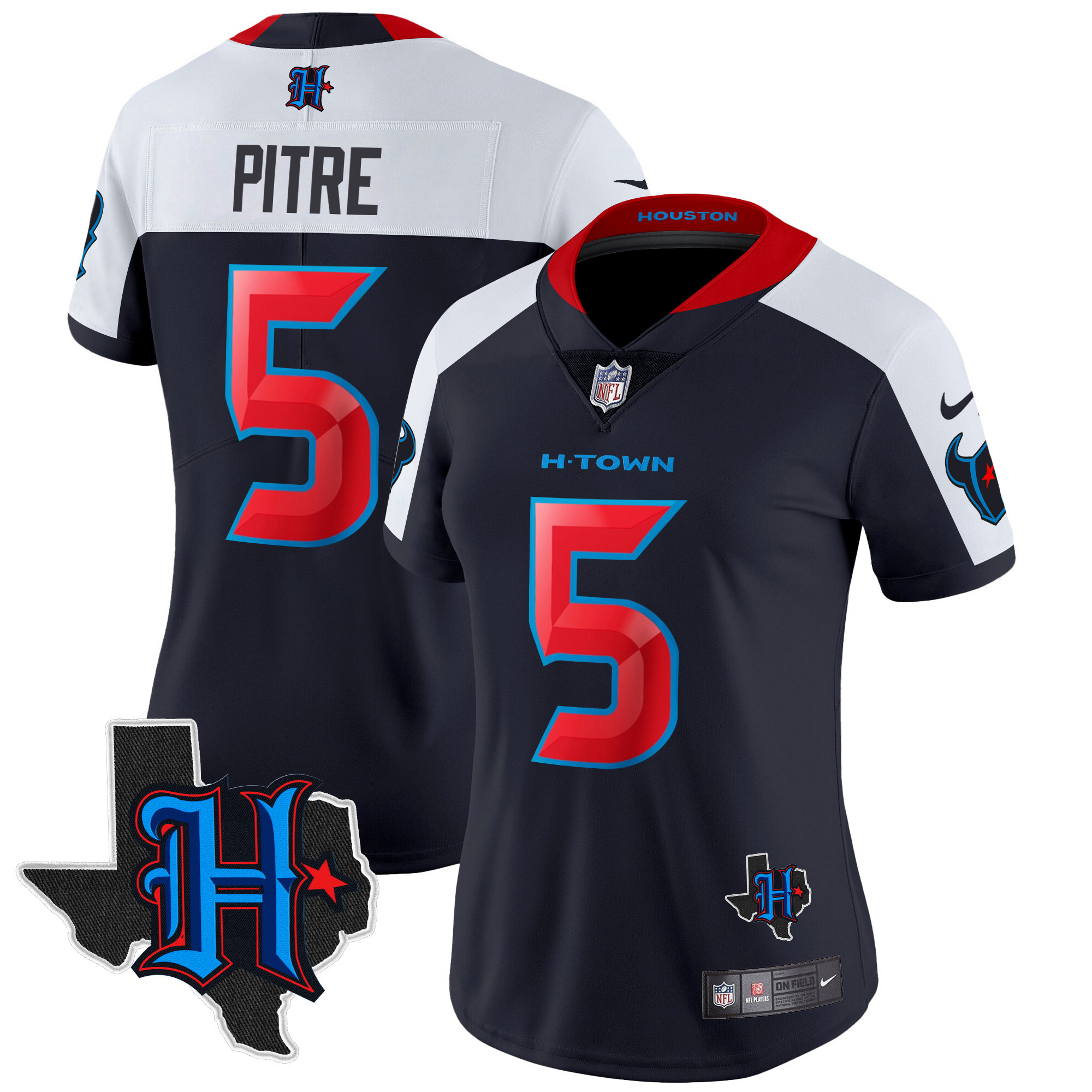 Women's Houston Texans 2024 Texas Patch Vapor Limited Jersey - All Stitched - Image 40
