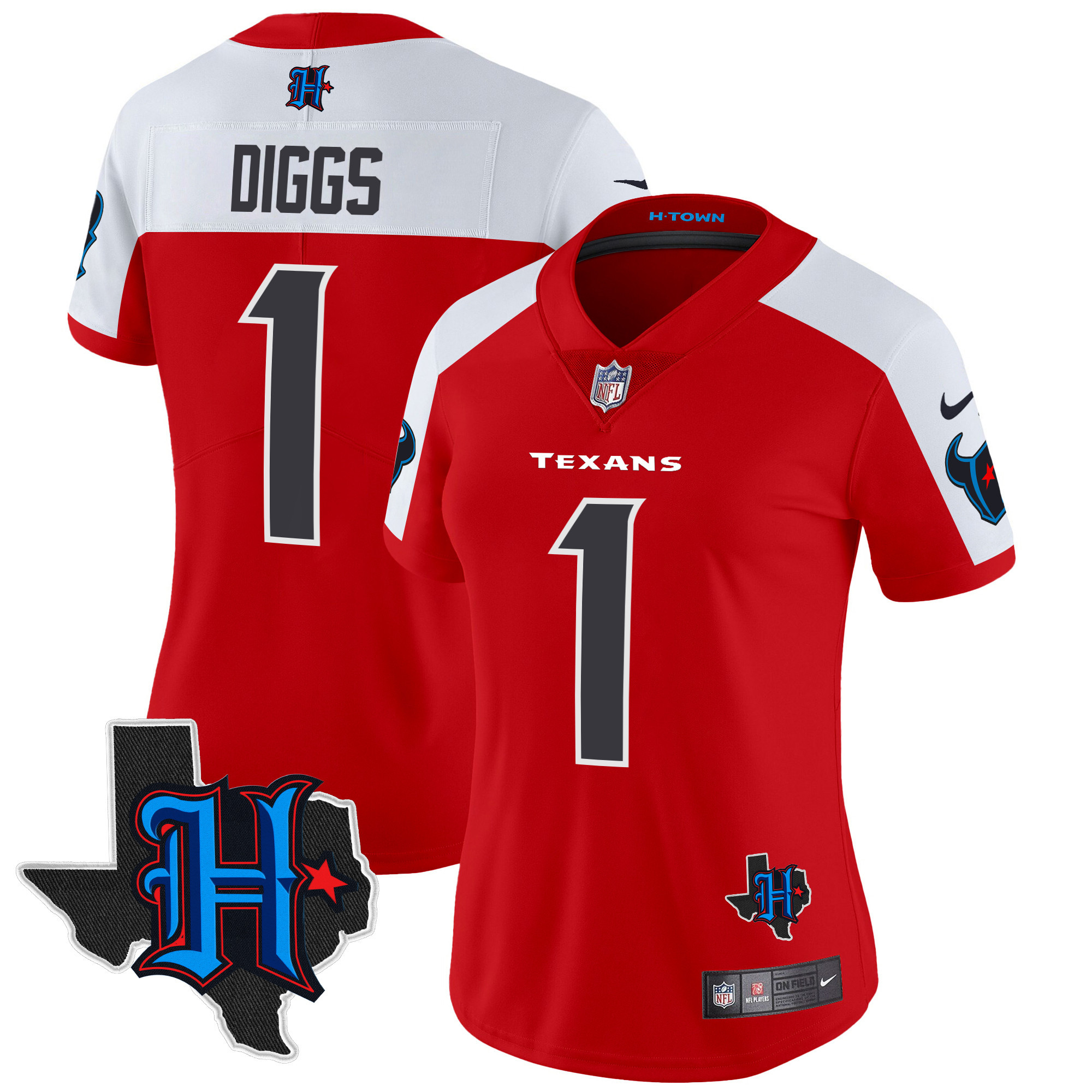 Women's Houston Texans 2024 Texas Patch Vapor Limited Jersey - All Stitched - Image 42