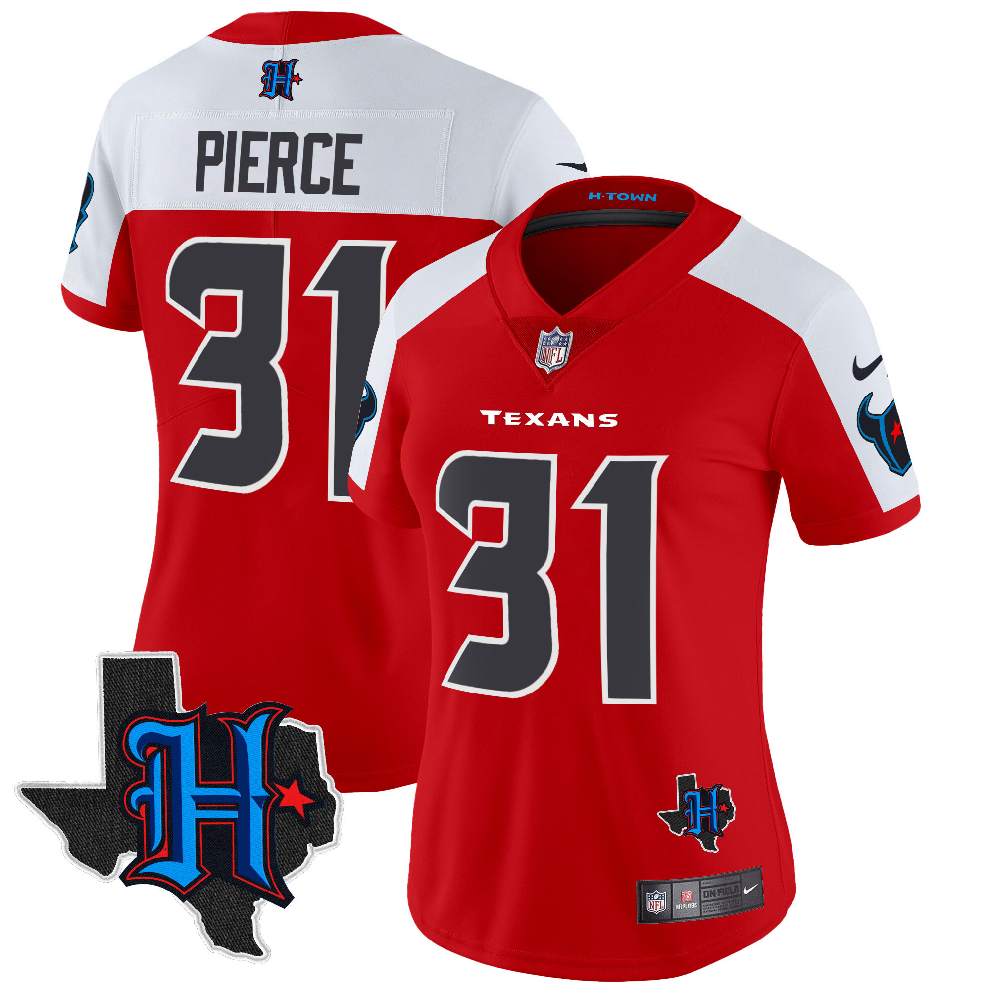 Women's Houston Texans 2024 Texas Patch Vapor Limited Jersey - All Stitched - Image 46
