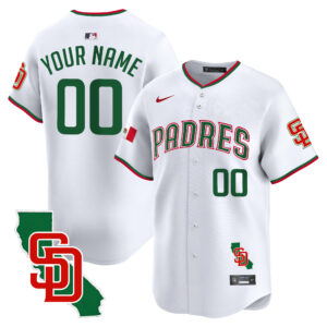 Padres Mexico California Patch Vapor Premier Limited Custom Jersey V5 – All Stitched